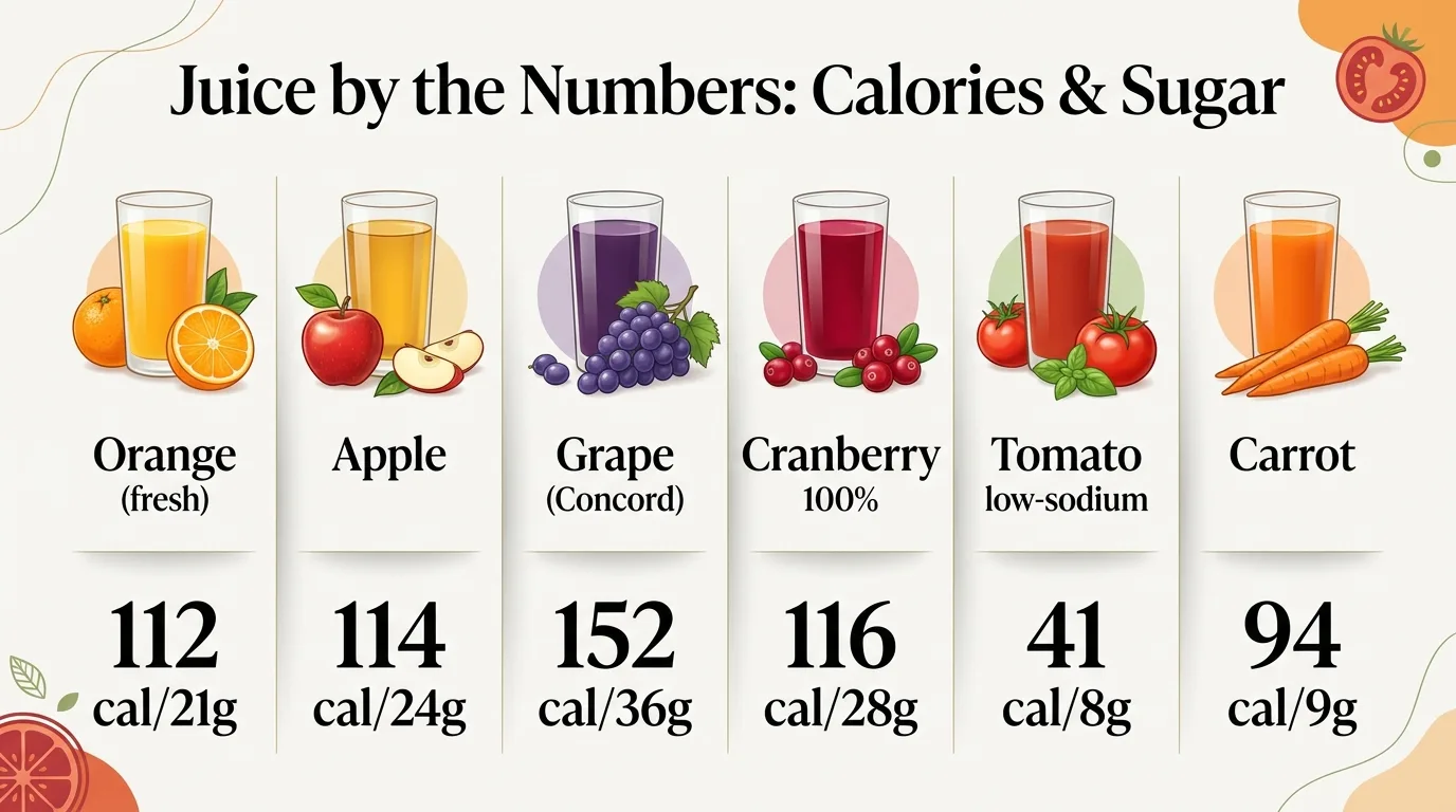 What Juice Goes Good With Hennessy? 1 Juice by the Numbers: Calories & Sugar — key facts at a glance