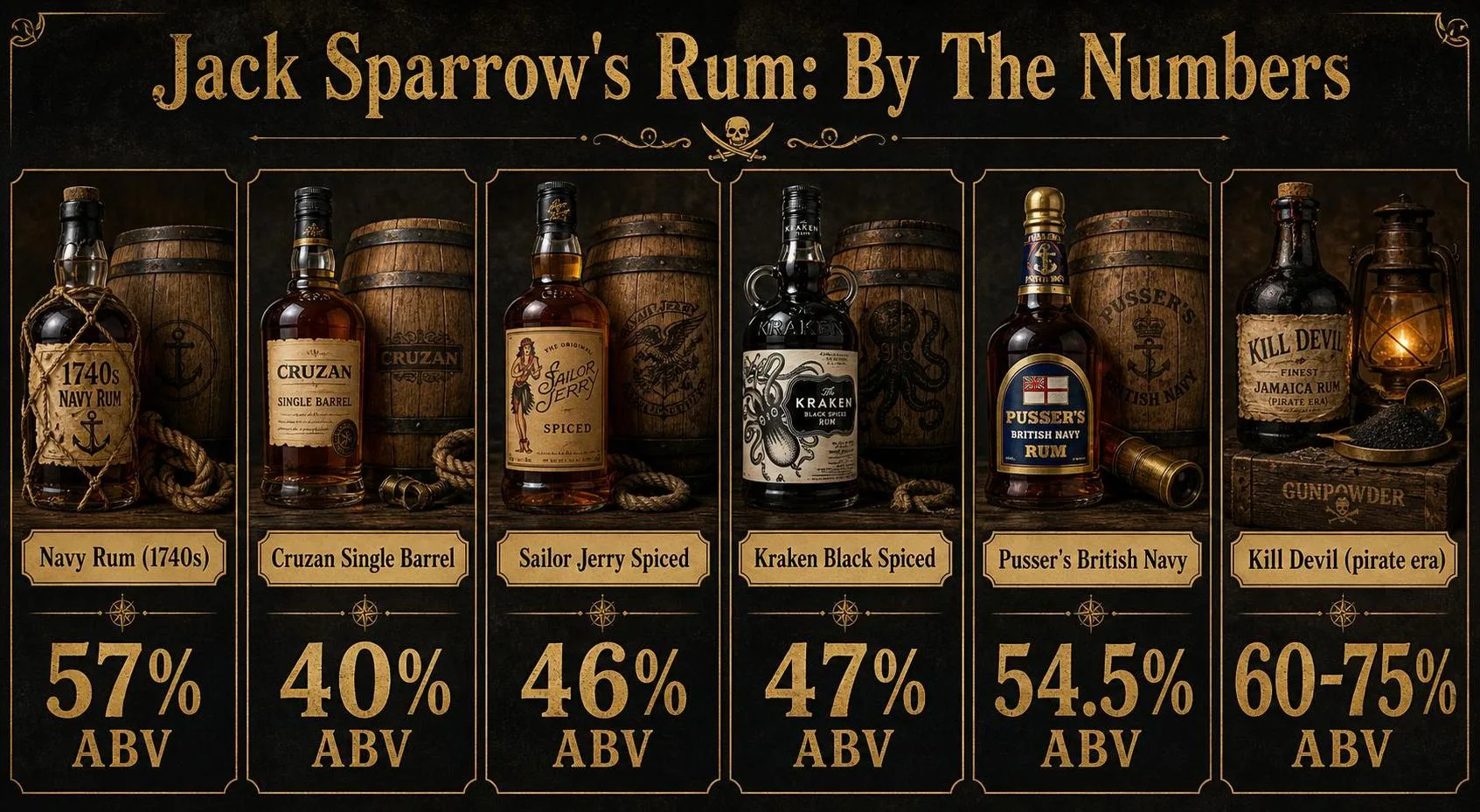 What Kind Of Rum Does Jack Sparrow Drink? 1 Jack Sparrow's Rum: By The Numbers — key facts at a glance
