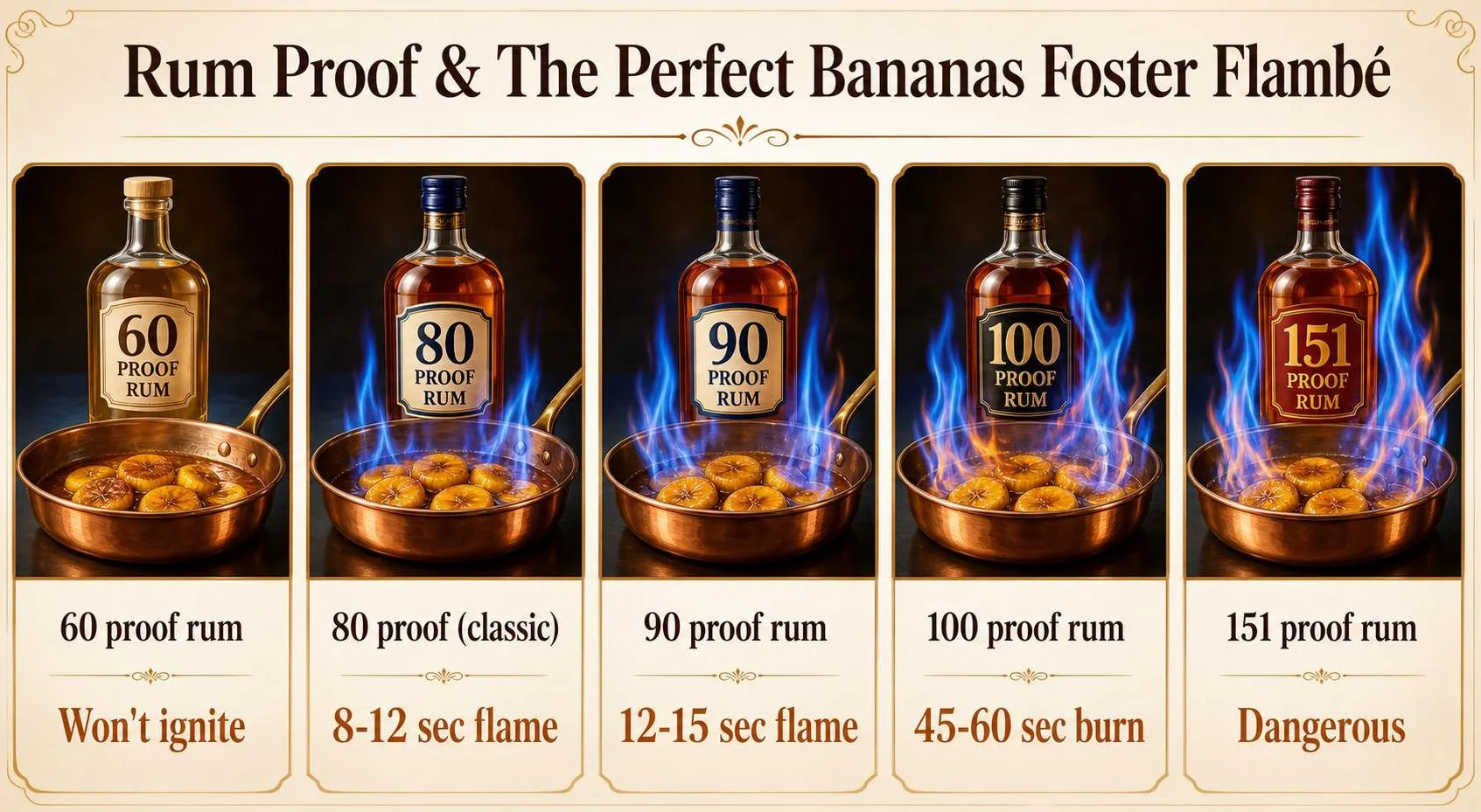 Rum Proof & The Perfect Bananas Foster Flambé — key facts at a glance