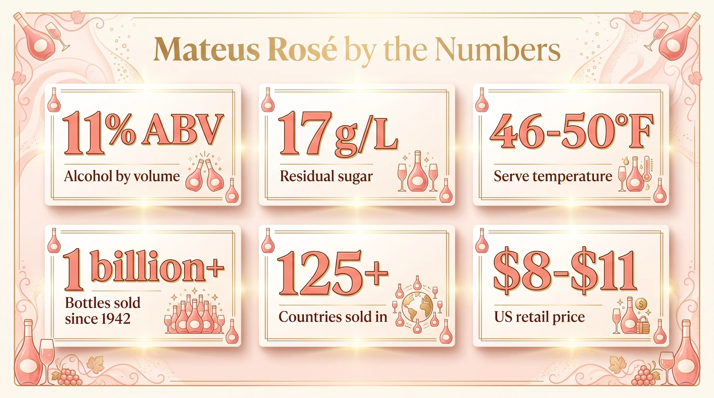 Mateus Rosé by the Numbers — key facts at a glance