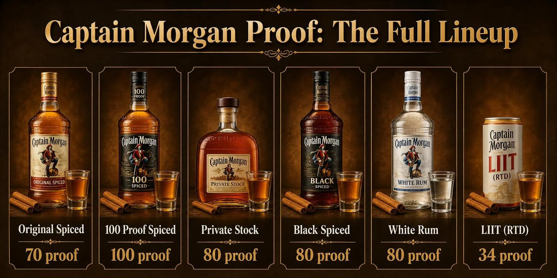 What Proof Is Captain Morgan Spiced Rum? 1 Captain Morgan Proof: The Full Lineup — key facts at a glance