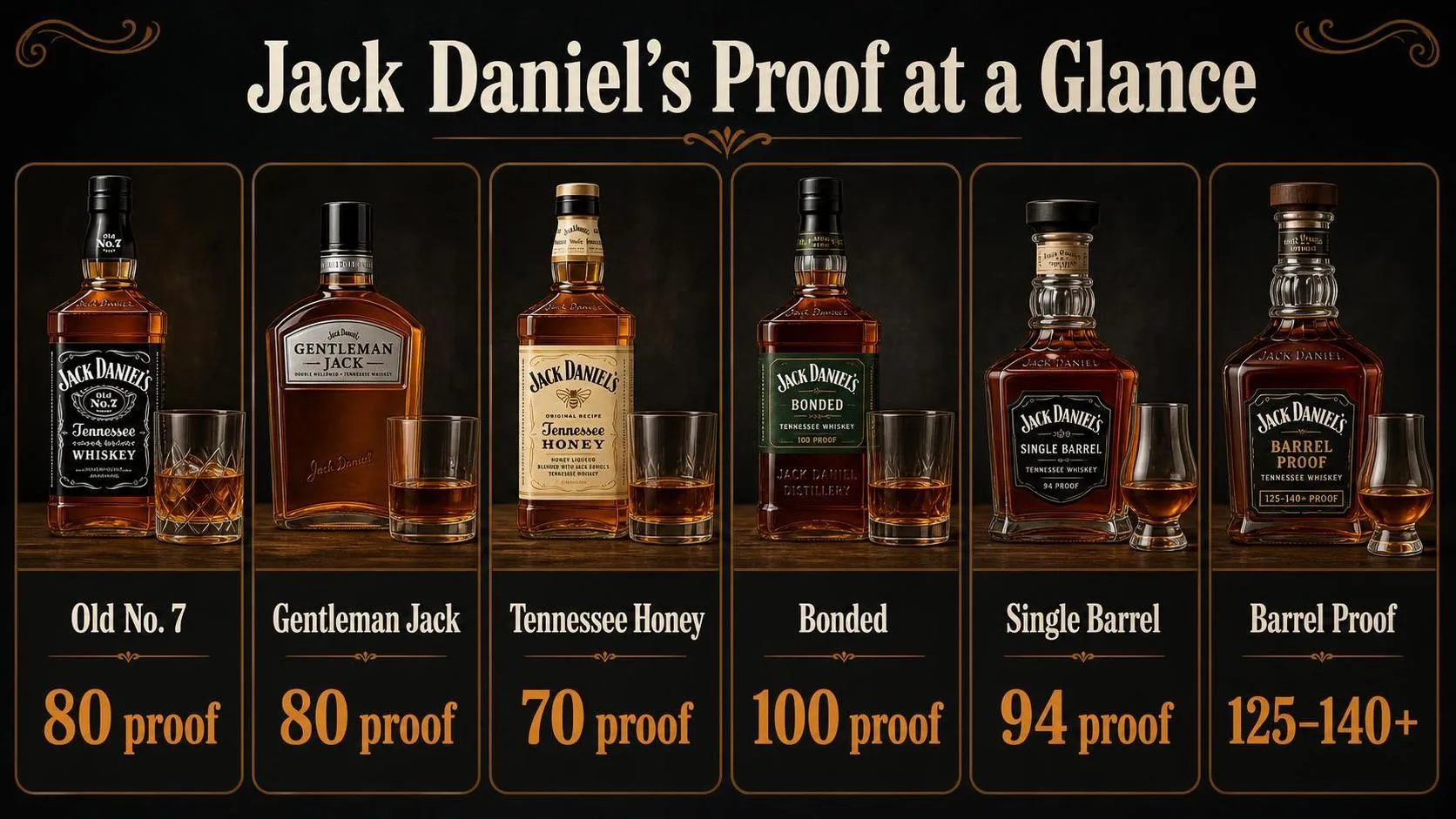 Jack Daniel’s Proof at a Glance — key facts at a glance