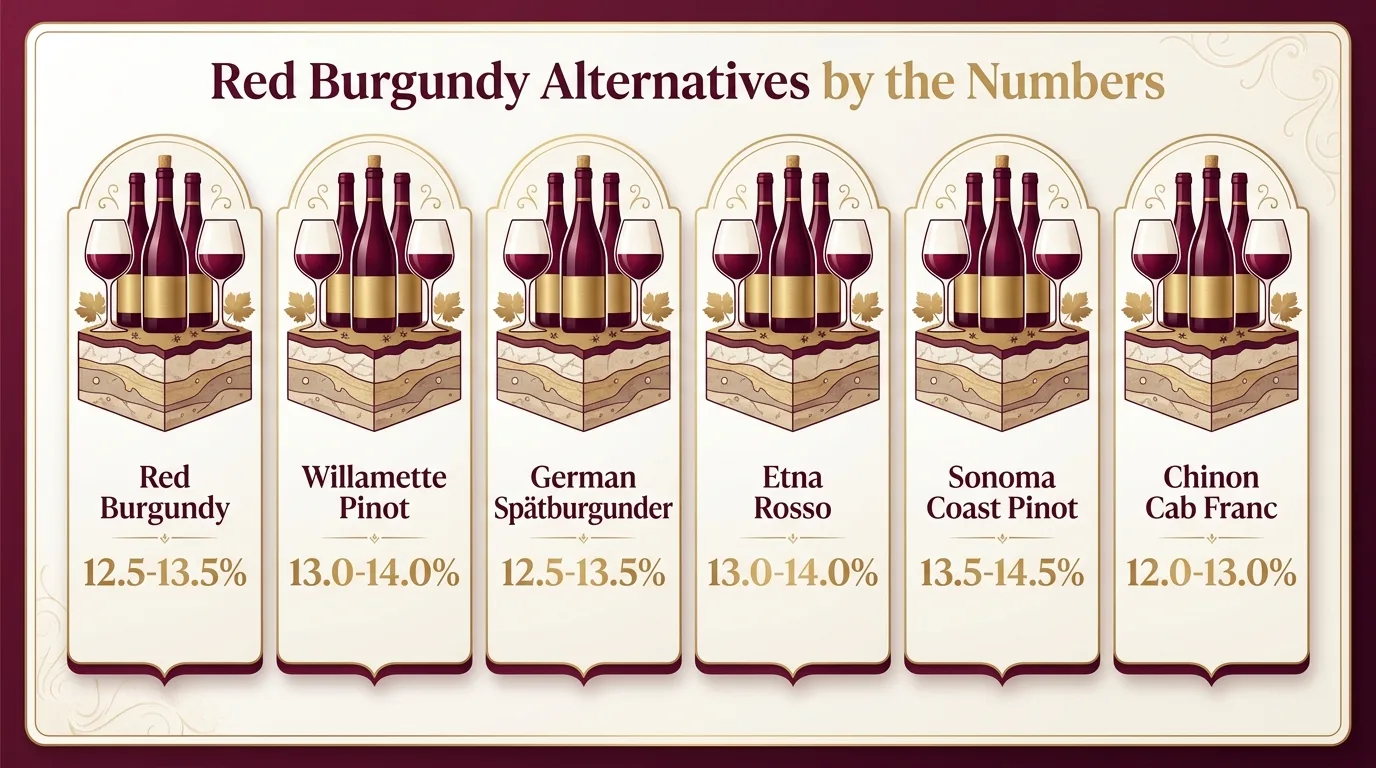What Red Wine Is Similar To Burgundy? 1 Red Burgundy Alternatives by the Numbers — key facts at a glance