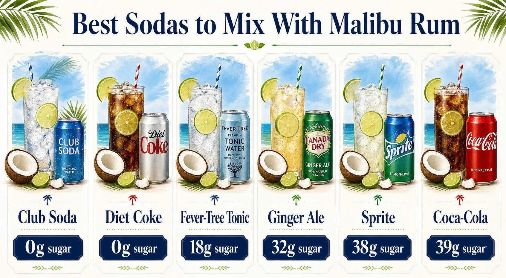 What Soda Goes Good With Malibu Coconut Rum? 1 Best Sodas to Mix With Malibu Rum — key facts at a glance