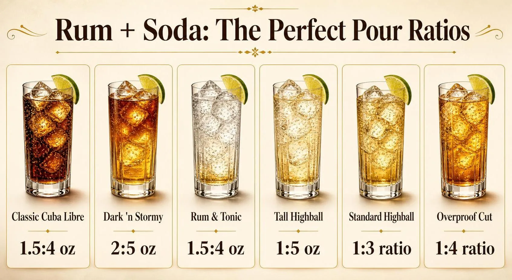 Rum + Soda: The Perfect Pour Ratios — key facts at a glance