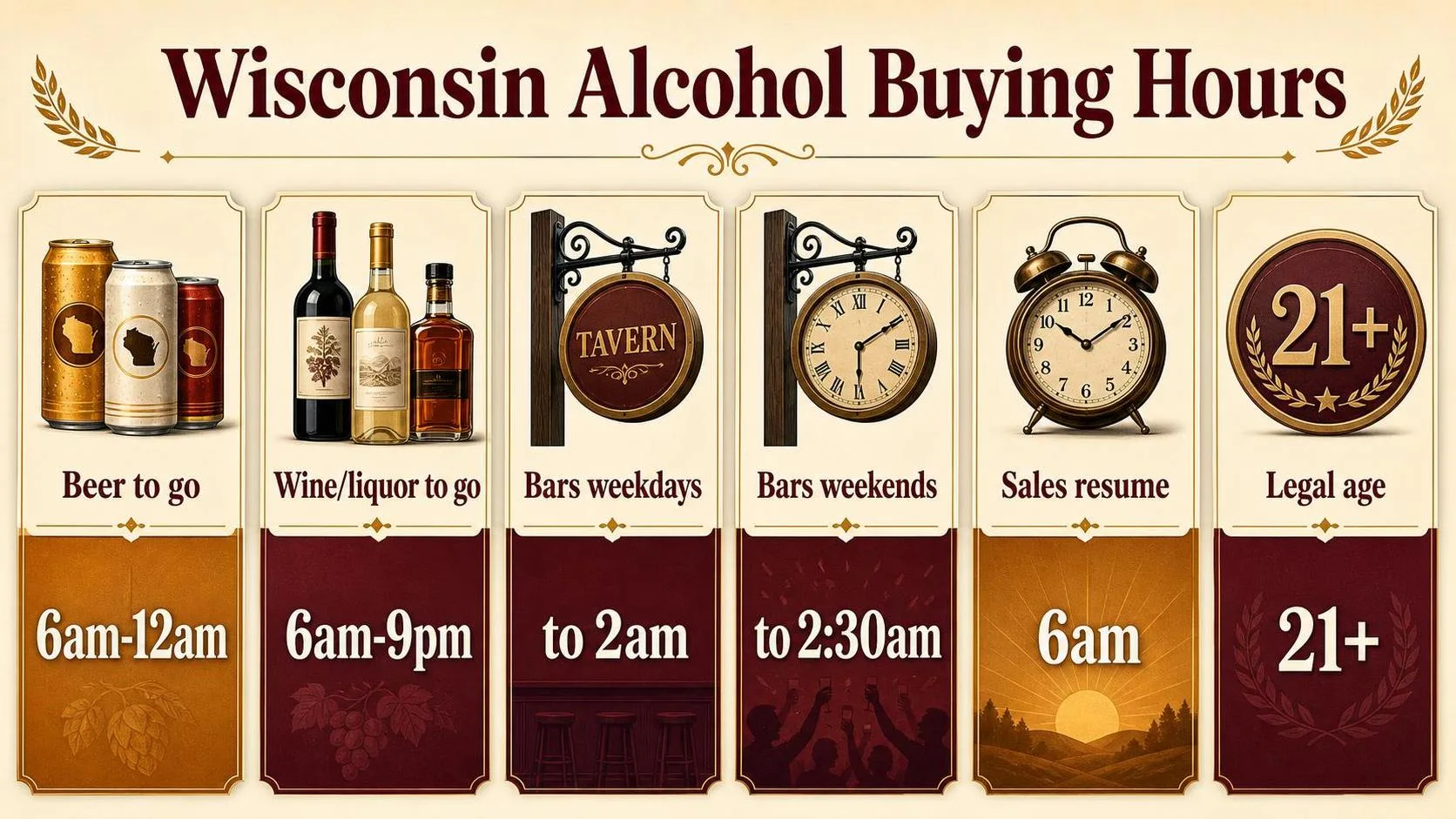 Wisconsin Alcohol Buying Hours — key facts at a glance