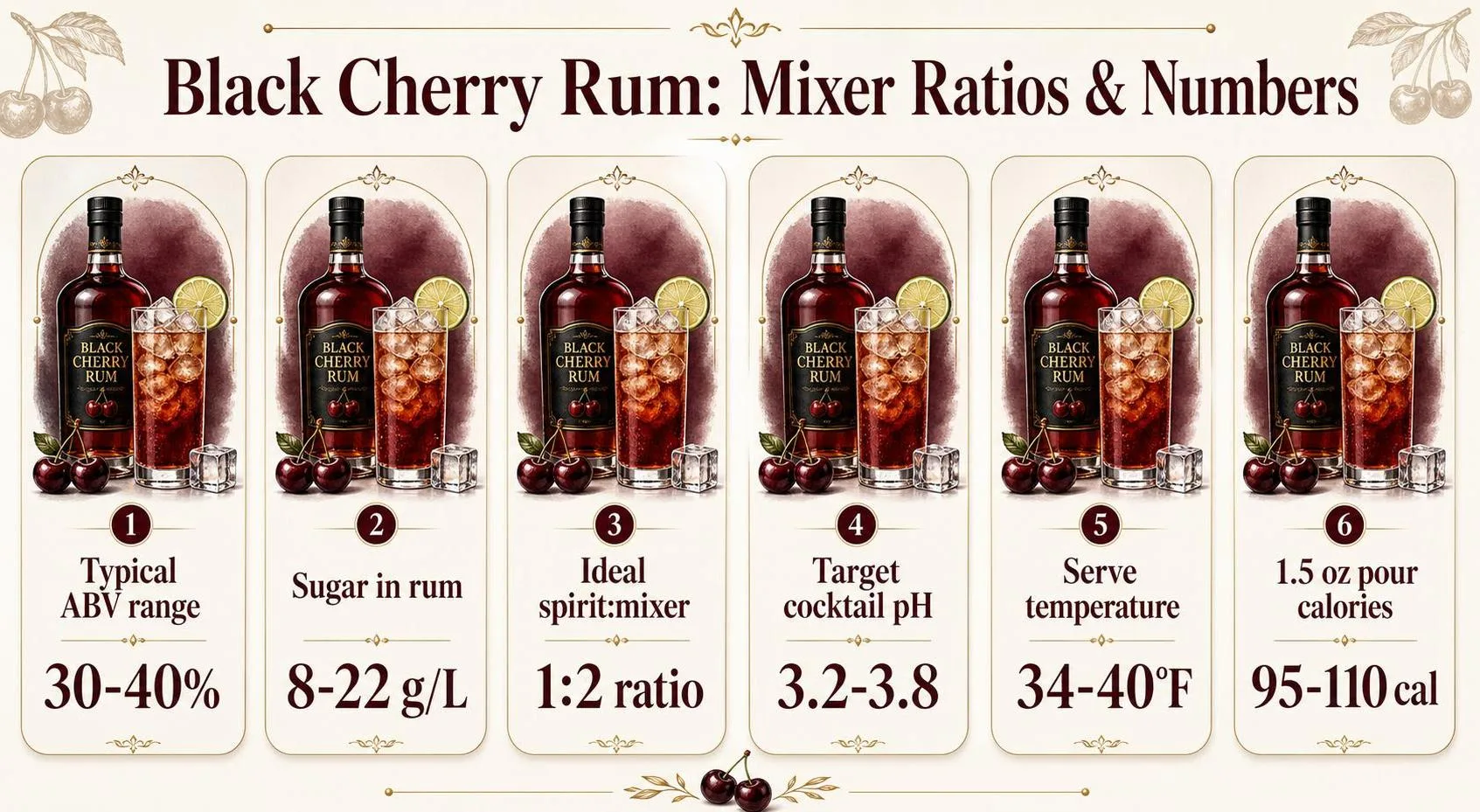 21 Powerful & Delicious Ideas on What To Mix With Black Cherry Rum? (2026 Guide) 1 Black Cherry Rum: Mixer Ratios & Numbers — key facts at a glance