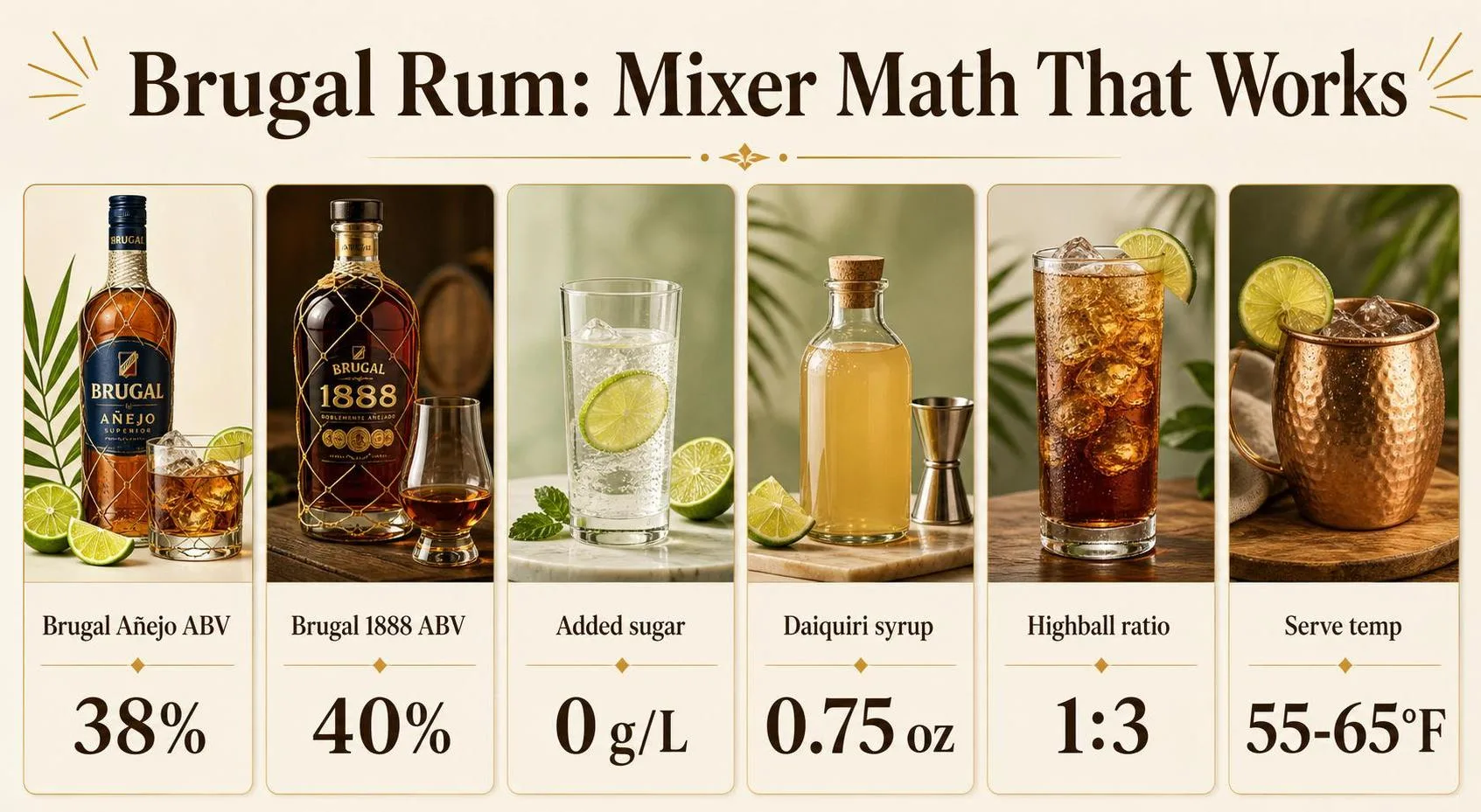 Brugal Rum: Mixer Math That Works — key facts at a glance