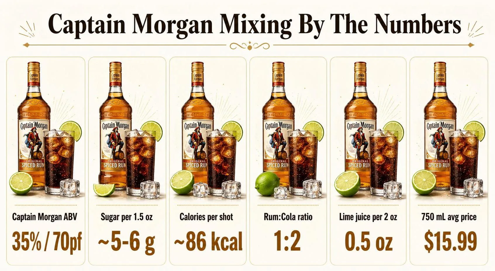 Captain Morgan Mixing By The Numbers — key facts at a glance