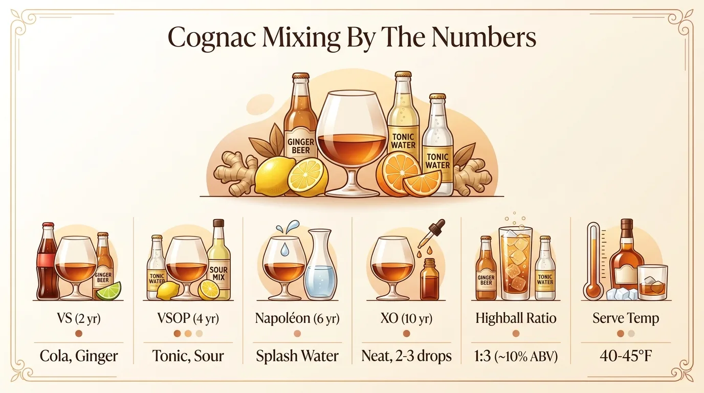What To Mix With Cognac? 1 Cognac Mixing By The Numbers — key facts at a glance
