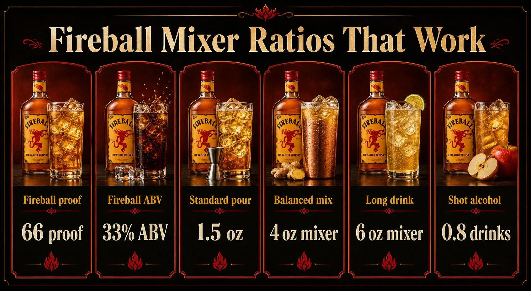 Fireball Mixer Ratios That Work — key facts at a glance