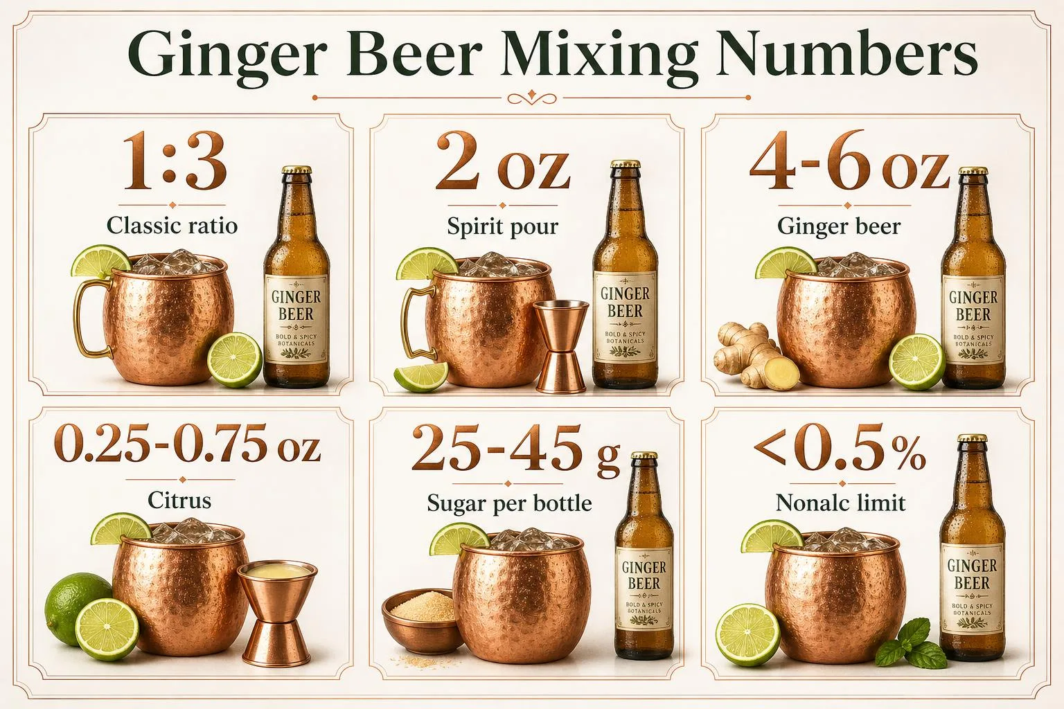 Ginger Beer Mixing Numbers — key facts at a glance