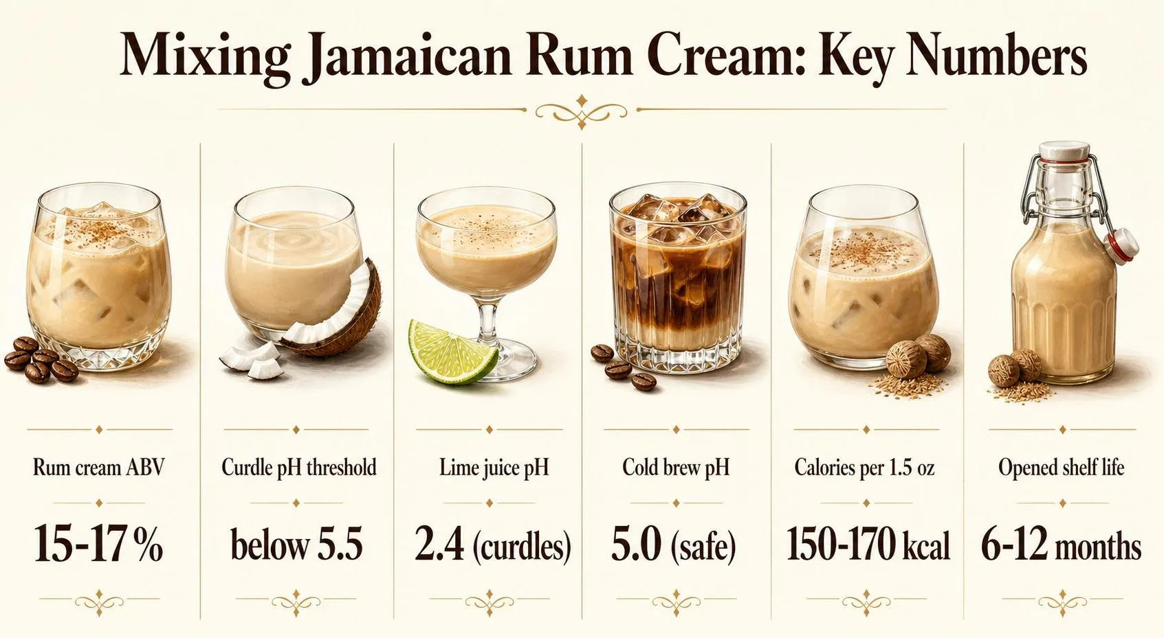 Mixing Jamaican Rum Cream: Key Numbers — key facts at a glance