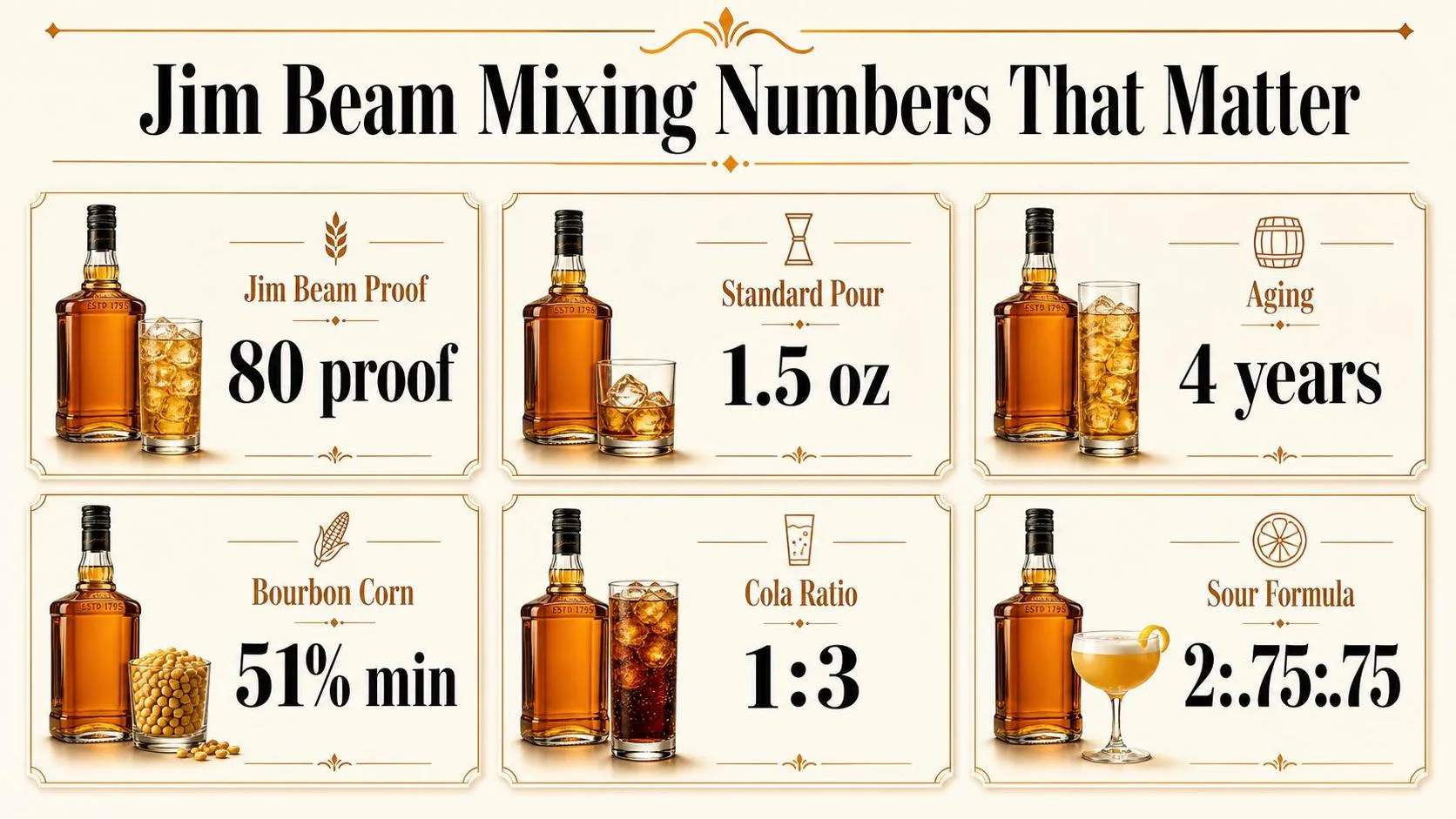 What To Mix With Jim Beam Bourbon? 1 Jim Beam Mixing Numbers That Matter — key facts at a glance