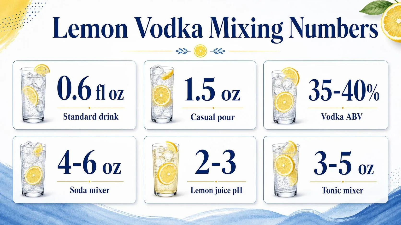 What To Mix With Lemon Vodka? 1 Lemon Vodka Mixing Numbers — key facts at a glance
