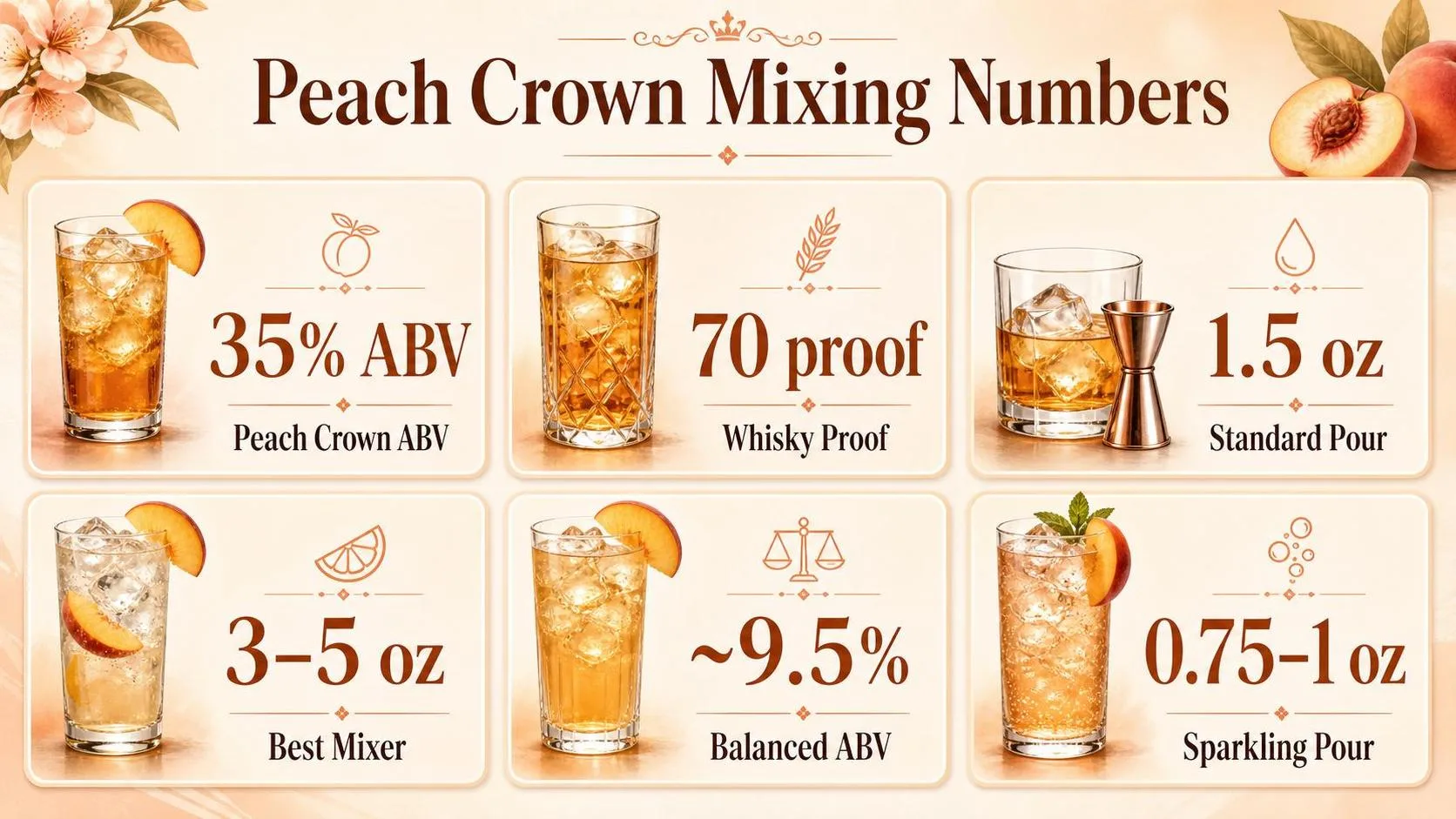 Peach Crown Mixing Numbers — key facts at a glance