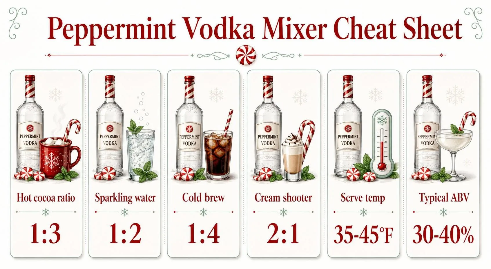 What To Mix With Peppermint Vodka? 1 Peppermint Vodka Mixer Cheat Sheet — key facts at a glance