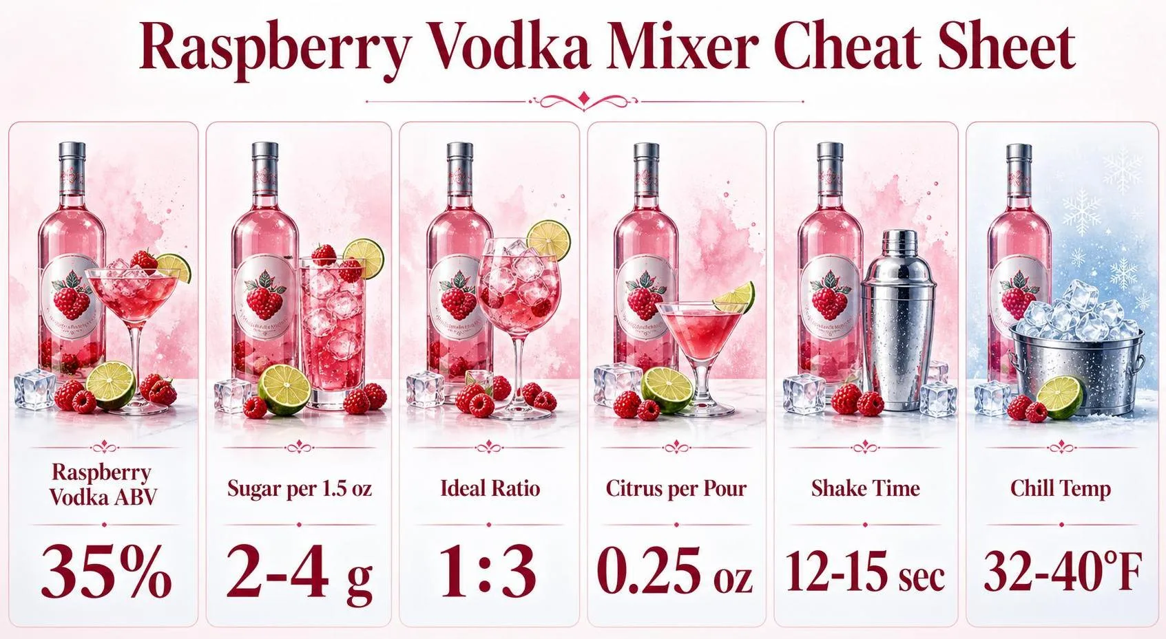 What To Mix With Raspberry Vodka? 1 Raspberry Vodka Mixer Cheat Sheet — key facts at a glance
