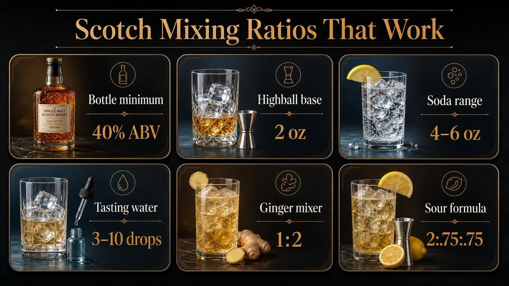 What To Mix With Scotch? 1 Scotch Mixing Ratios That Work — key facts at a glance