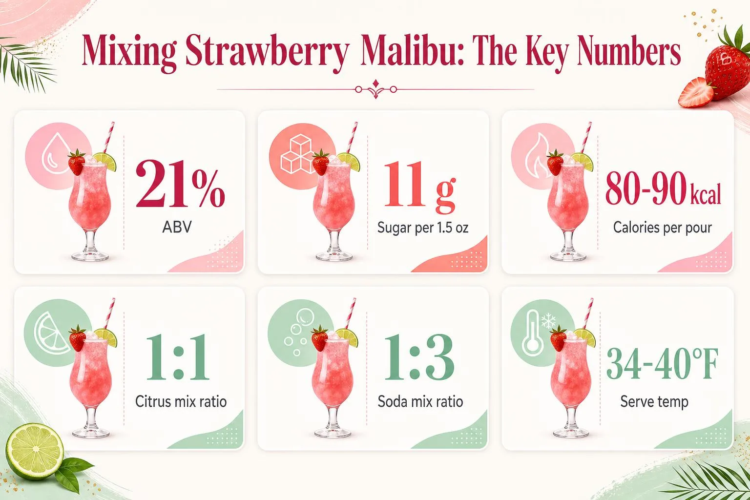 What To Mix With Strawberry Malibu Rum? 1 Mixing Strawberry Malibu: The Key Numbers — key facts at a glance