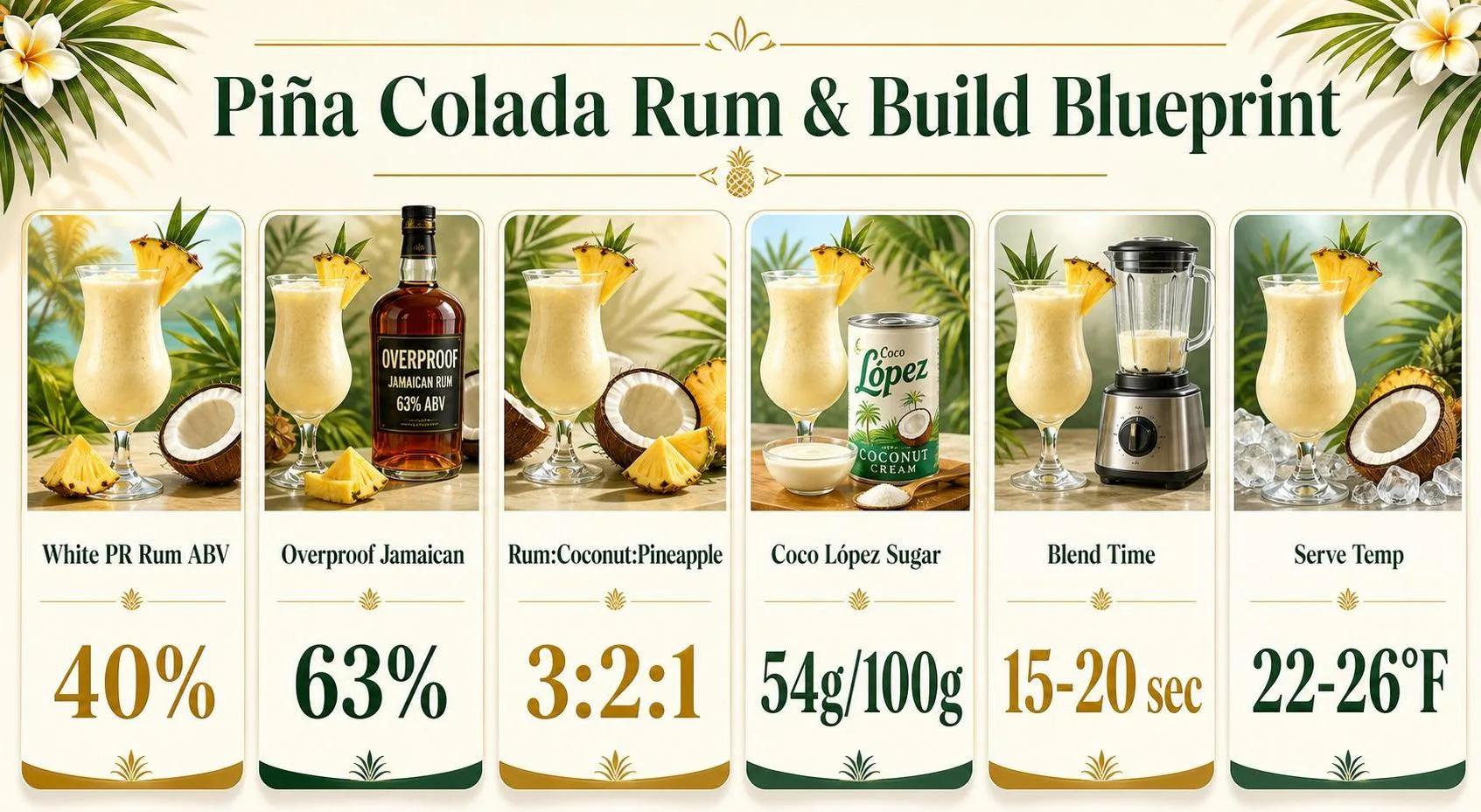 Piña Colada Rum & Build Blueprint — key facts at a glance