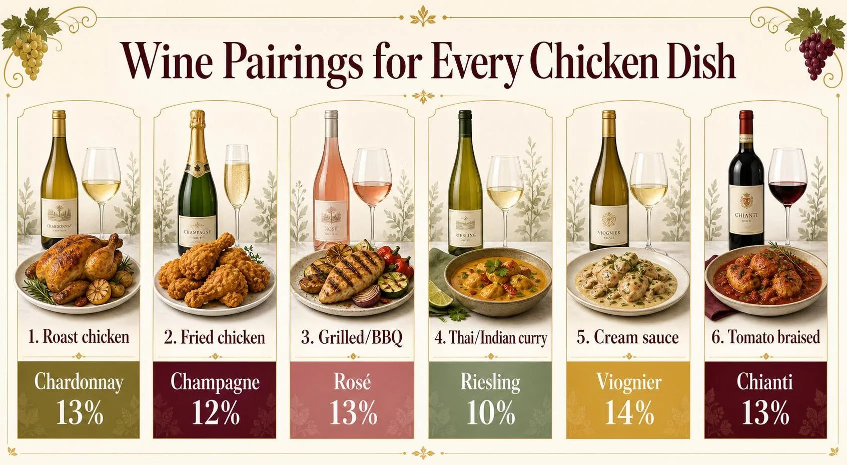Wine Pairings for Every Chicken Dish — key facts at a glance