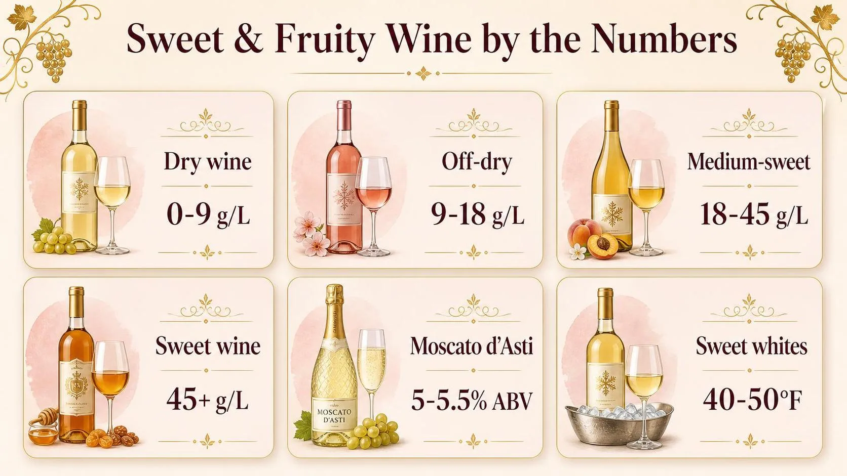 Sweet & Fruity Wine by the Numbers — key facts at a glance
