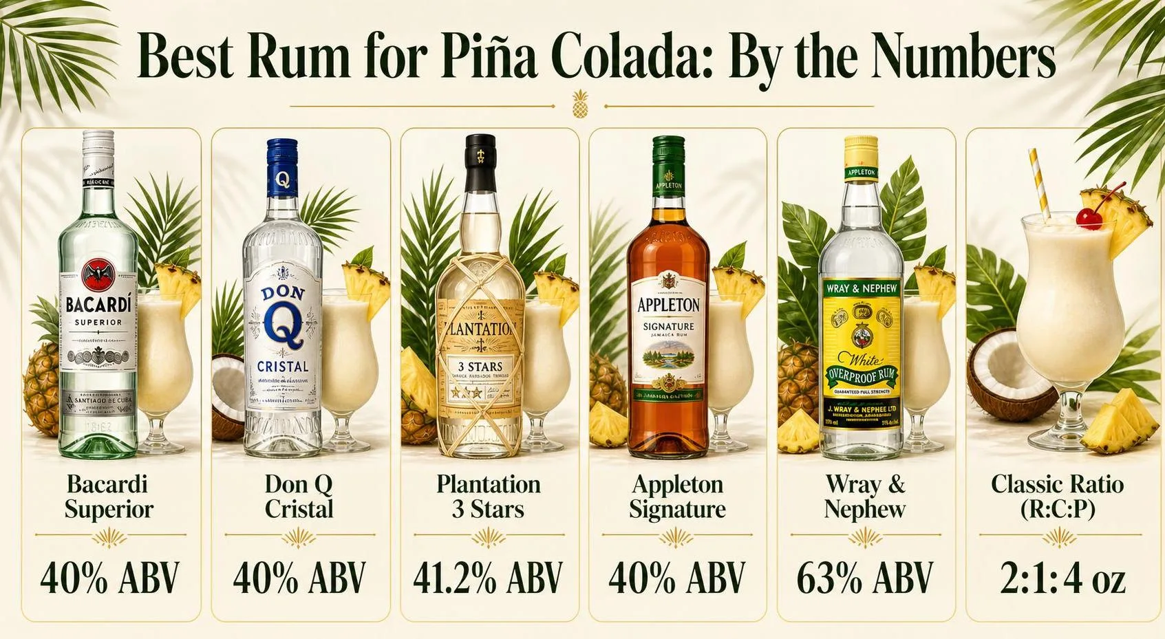 Whats The Best Rum For Pina Colada? 1 Best Rum for Piña Colada: By the Numbers — key facts at a glance