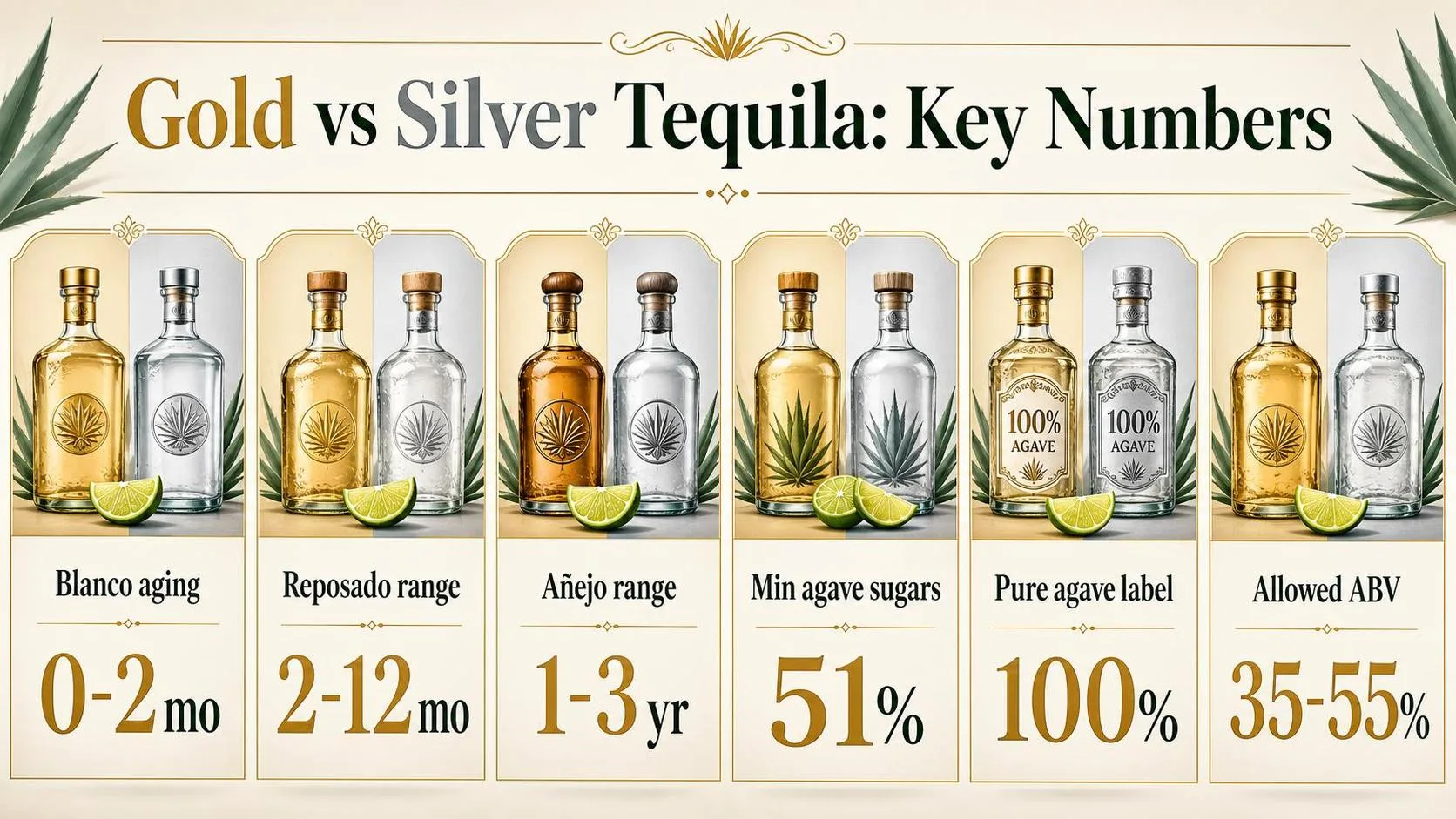 Gold vs Silver Tequila: Key Numbers — key facts at a glance