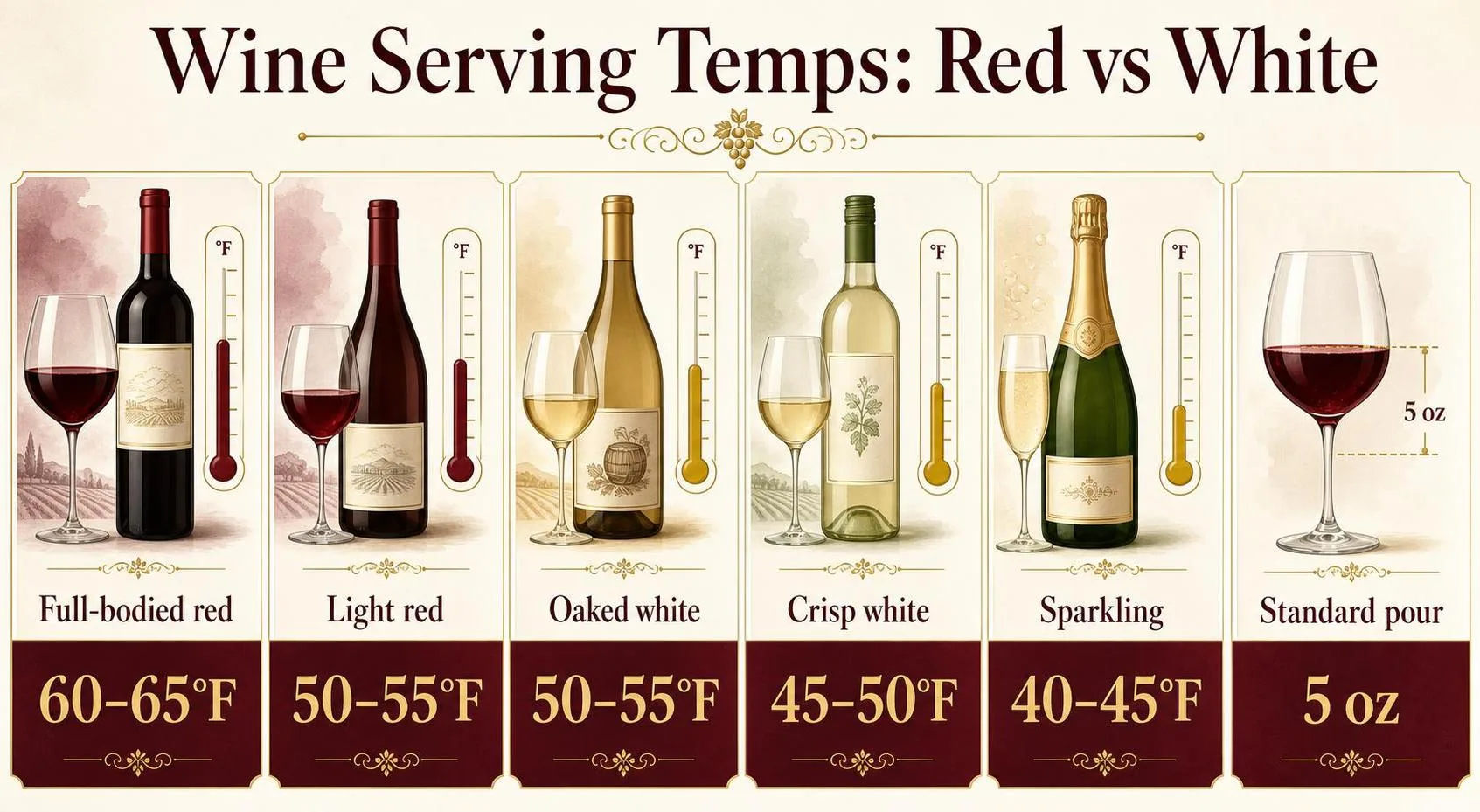 When To Drink Red Vs White Wine? 1 Wine Serving Temps: Red vs White — key facts at a glance