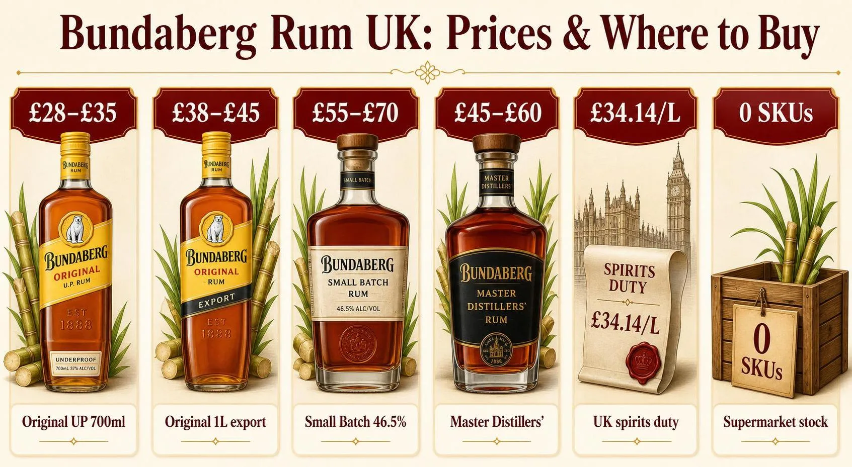 Where Can I Buy Bundaberg Rum In The UK? 9 Best Places & Import Tips (2026 Update) 1 Bundaberg Rum UK: Prices & Where to Buy — key facts at a glance