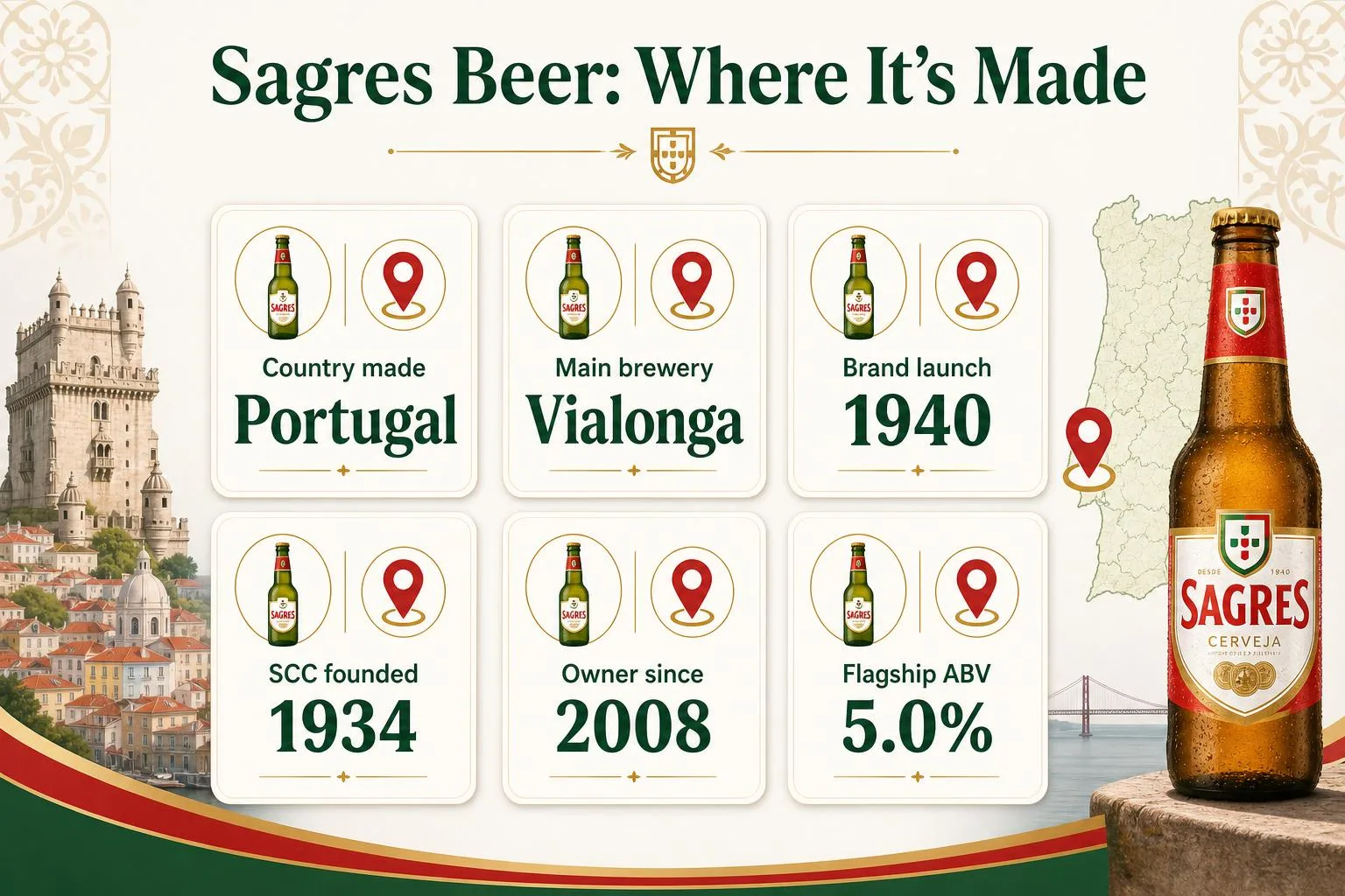 Sagres Beer: Where It’s Made — key facts at a glance