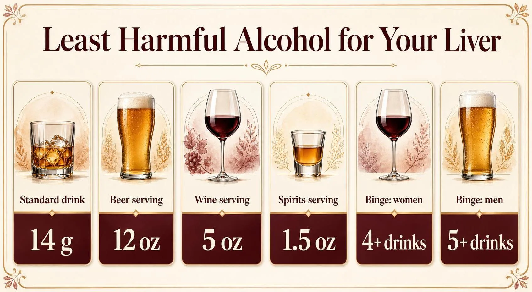 Least Harmful Alcohol for Your Liver — key facts at a glance
