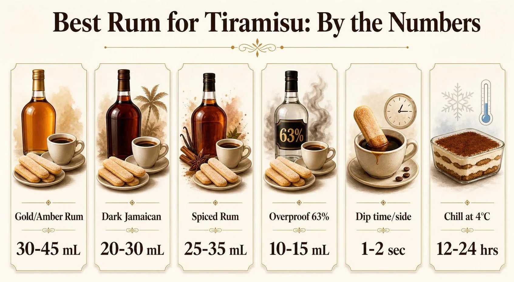 Best Rum for Tiramisu: By the Numbers — key facts at a glance