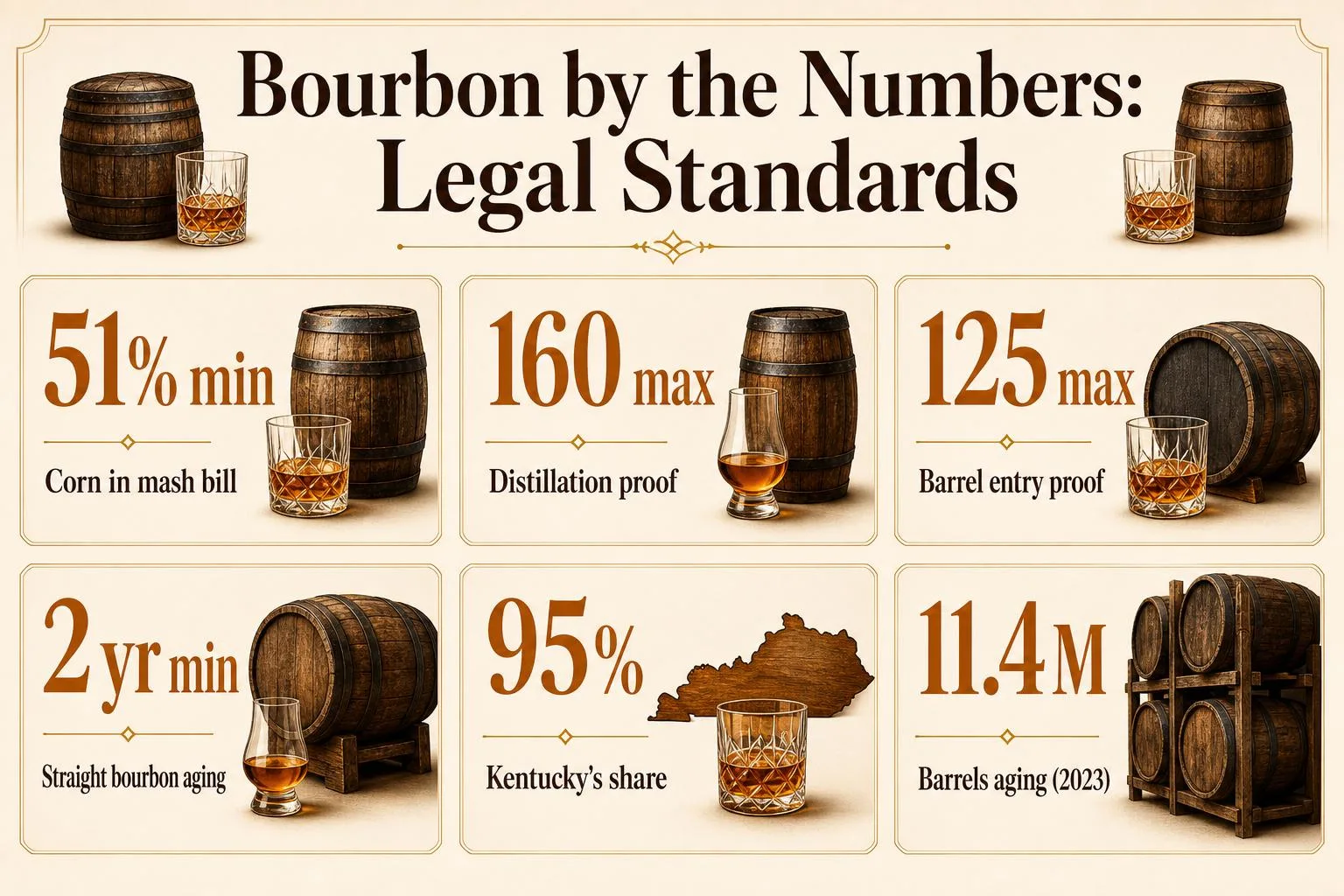 Who Invented Bourbon? The Most Accurate Answer 1 Bourbon by the Numbers: Legal Standards — key facts at a glance