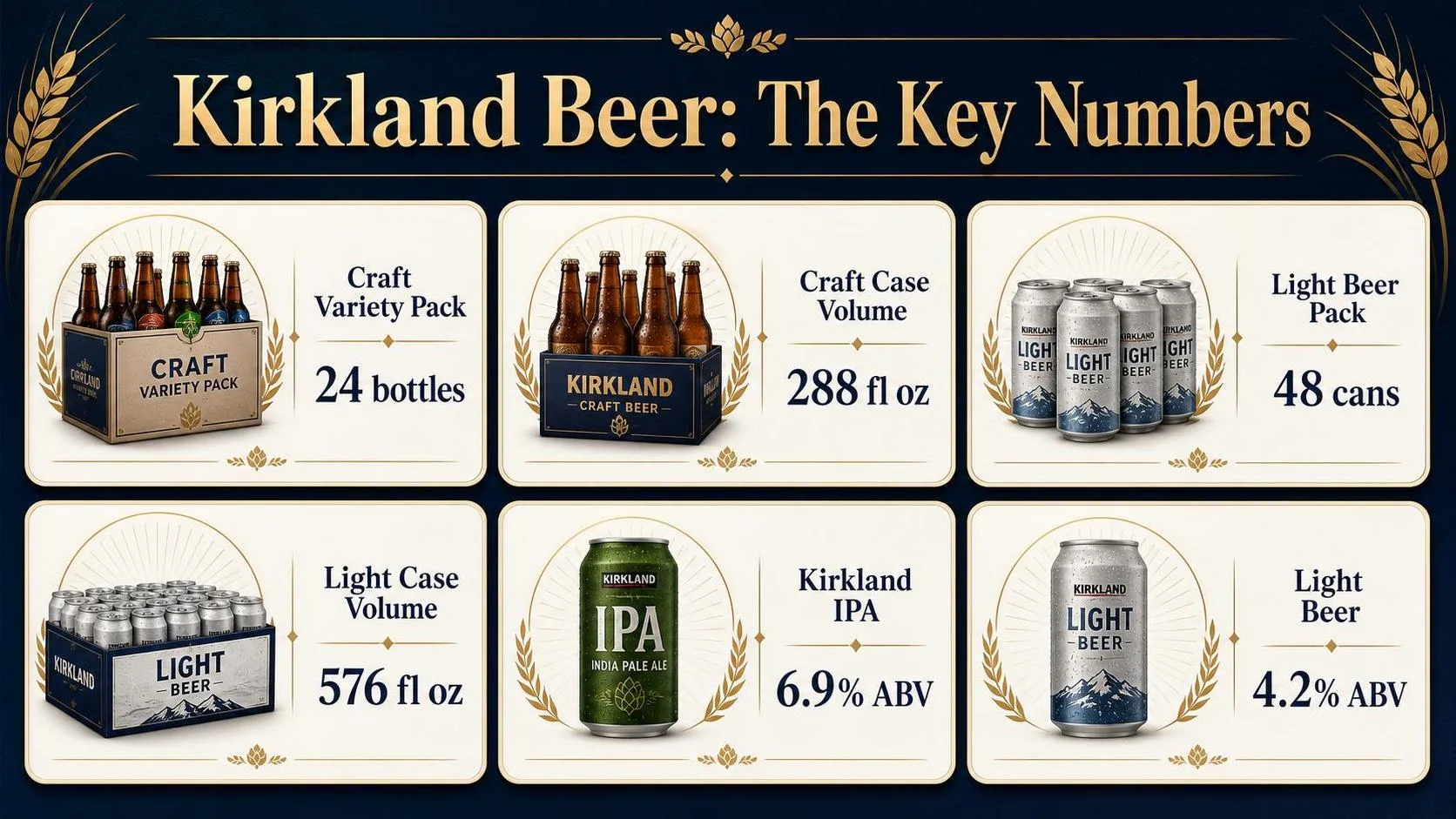 Kirkland Beer: The Key Numbers — key facts at a glance