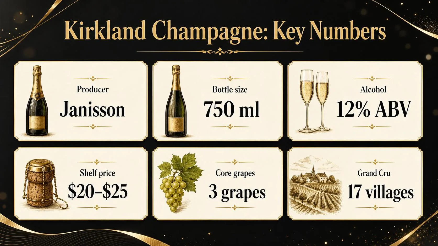 Who Makes Kirkland Champagne? 1 Kirkland Champagne: Key Numbers — key facts at a glance