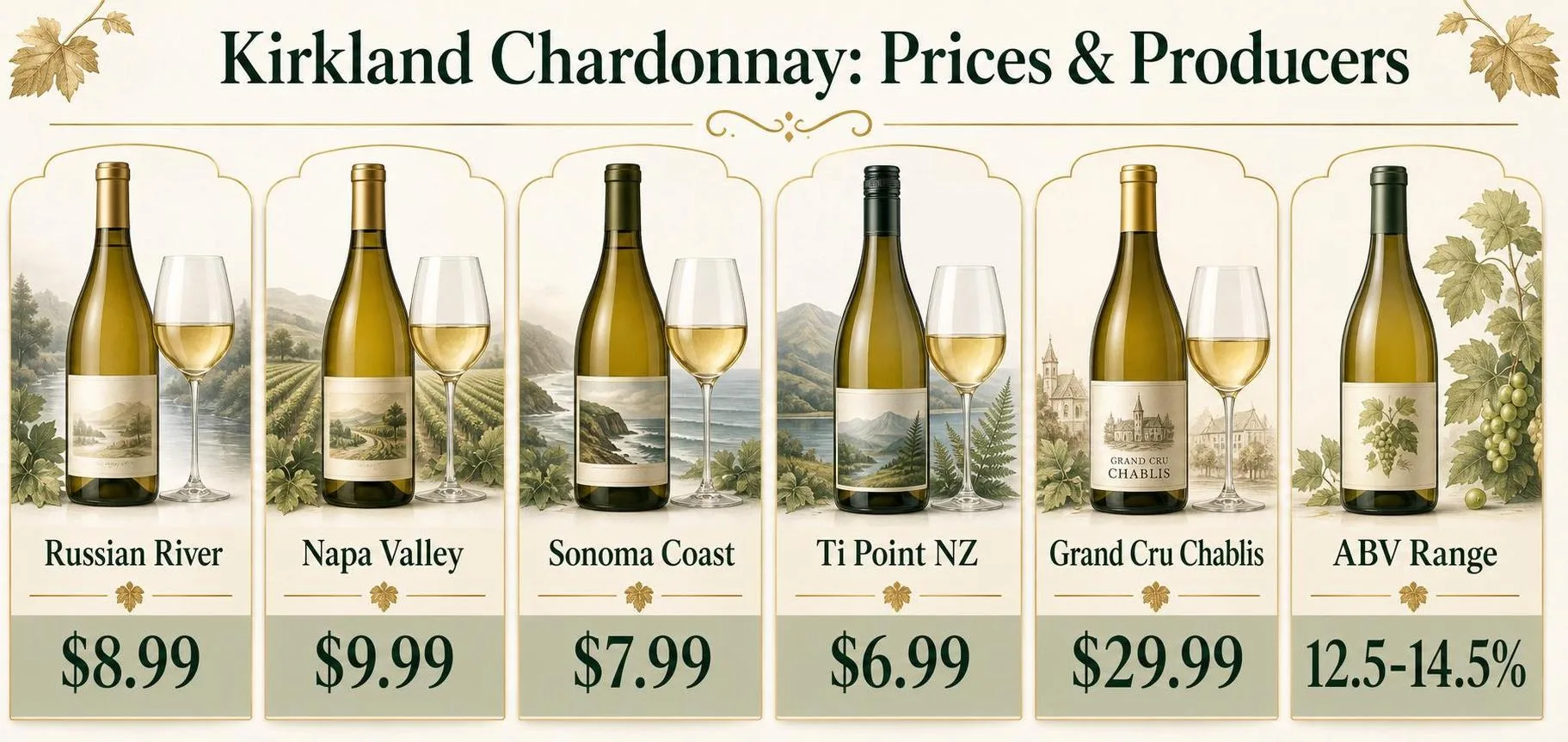 Kirkland Chardonnay: Prices & Producers — key facts at a glance