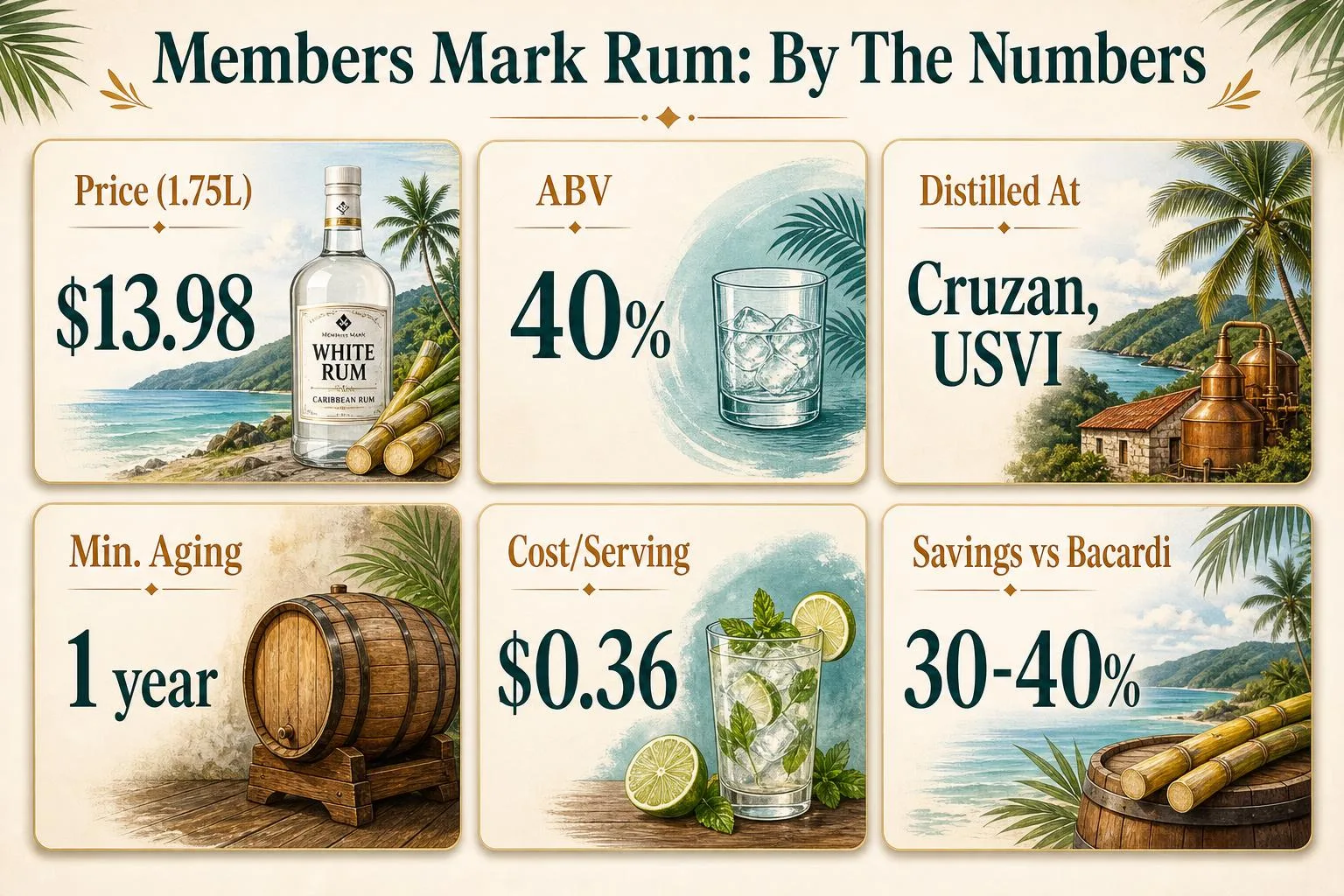 Who Makes Members Mark Rum? 1 Members Mark Rum: By The Numbers — key facts at a glance