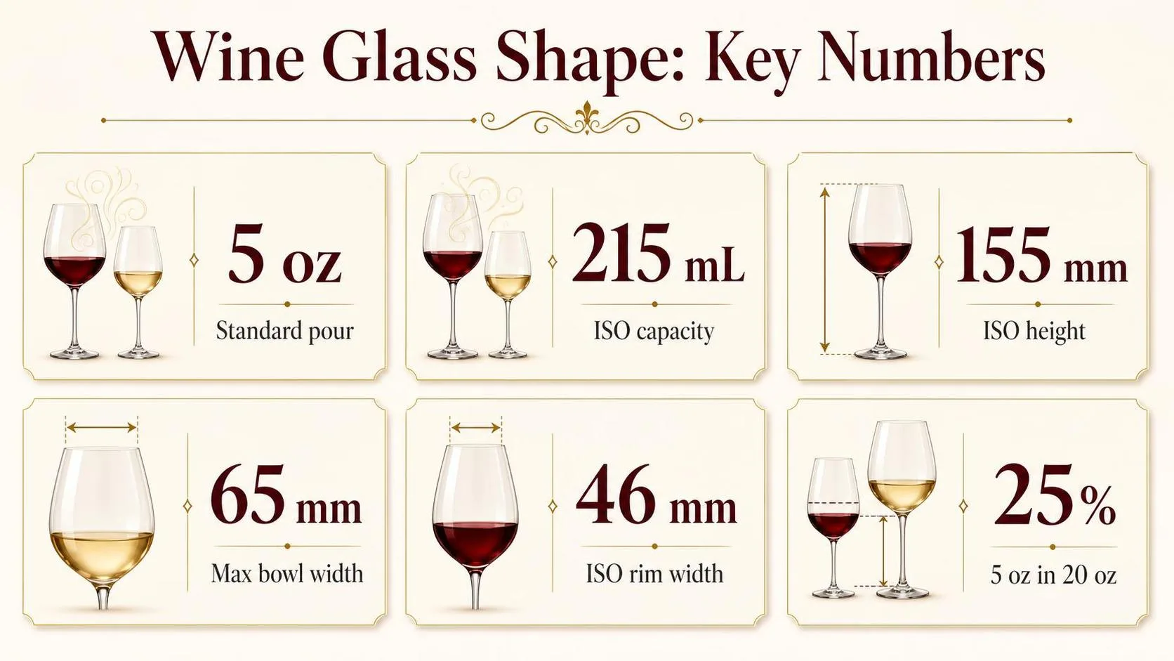 Why Are Wine Glasses Shaped The Way They Are? 1 Wine Glass Shape: Key Numbers — key facts at a glance