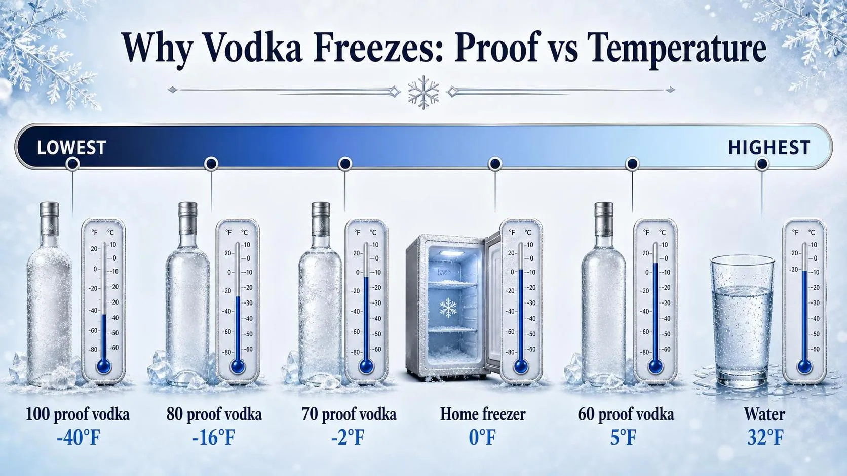 Why Did My Vodka Freeze? The Truth You Didn't Know 1 Why Vodka Freezes: Proof vs Temperature — key facts at a glance