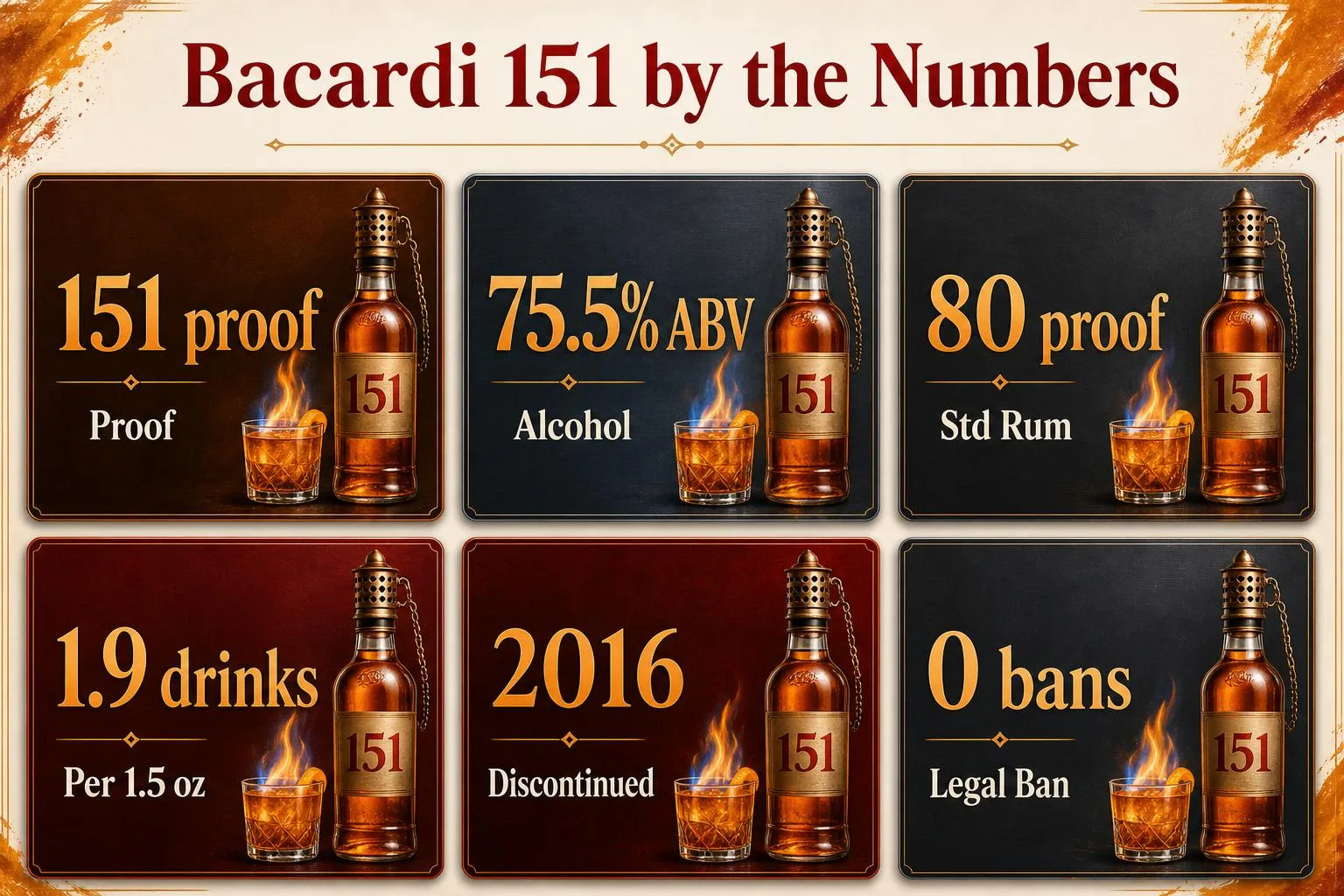 Bacardi 151 by the Numbers — key facts at a glance