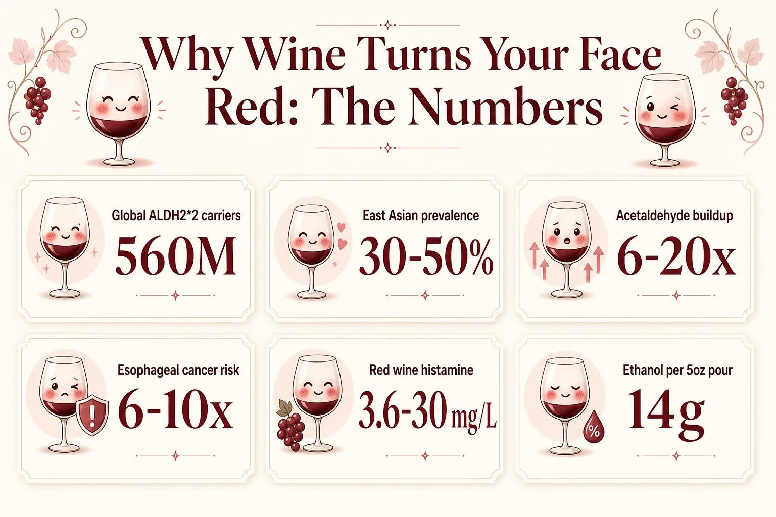 Why Do I Get Red When I Drink Wine? 1 Why Wine Turns Your Face Red: The Numbers — key facts at a glance