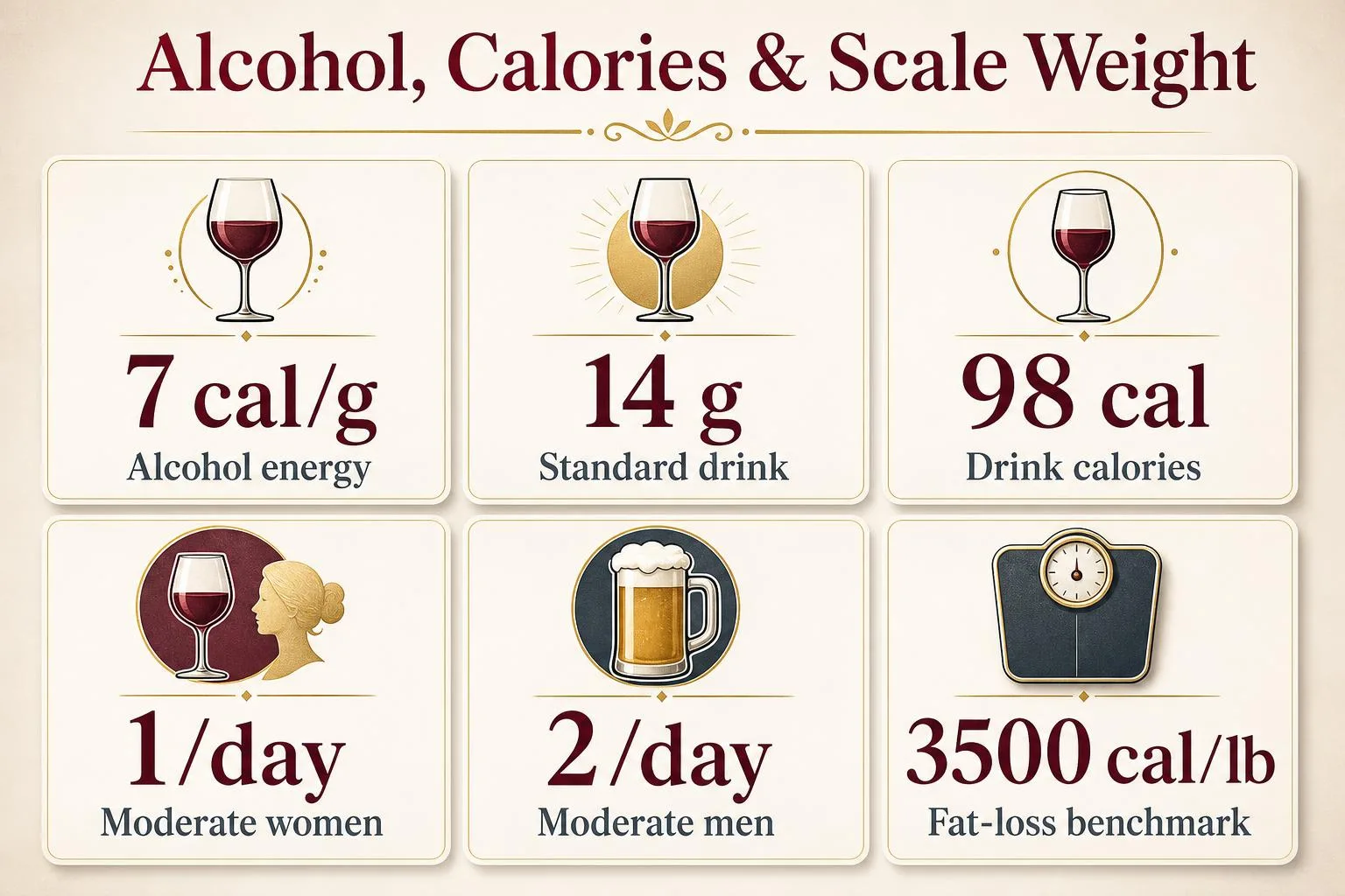 Alcohol, Calories & Scale Weight — key facts at a glance