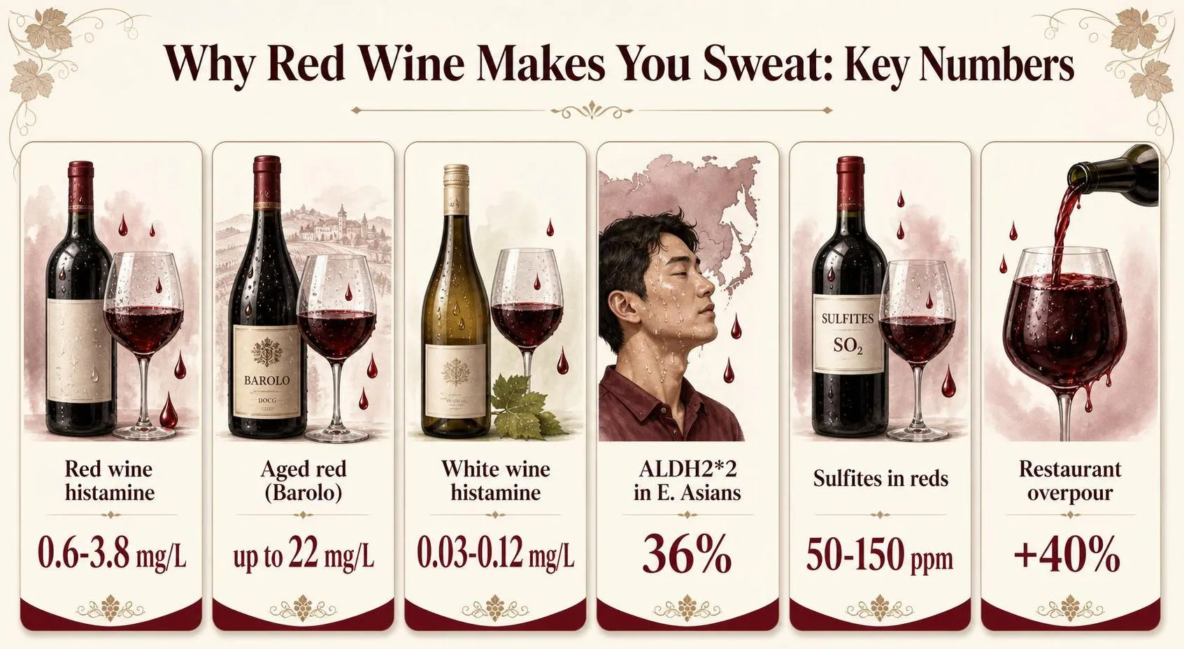 Why Red Wine Makes You Sweat: Key Numbers — key facts at a glance