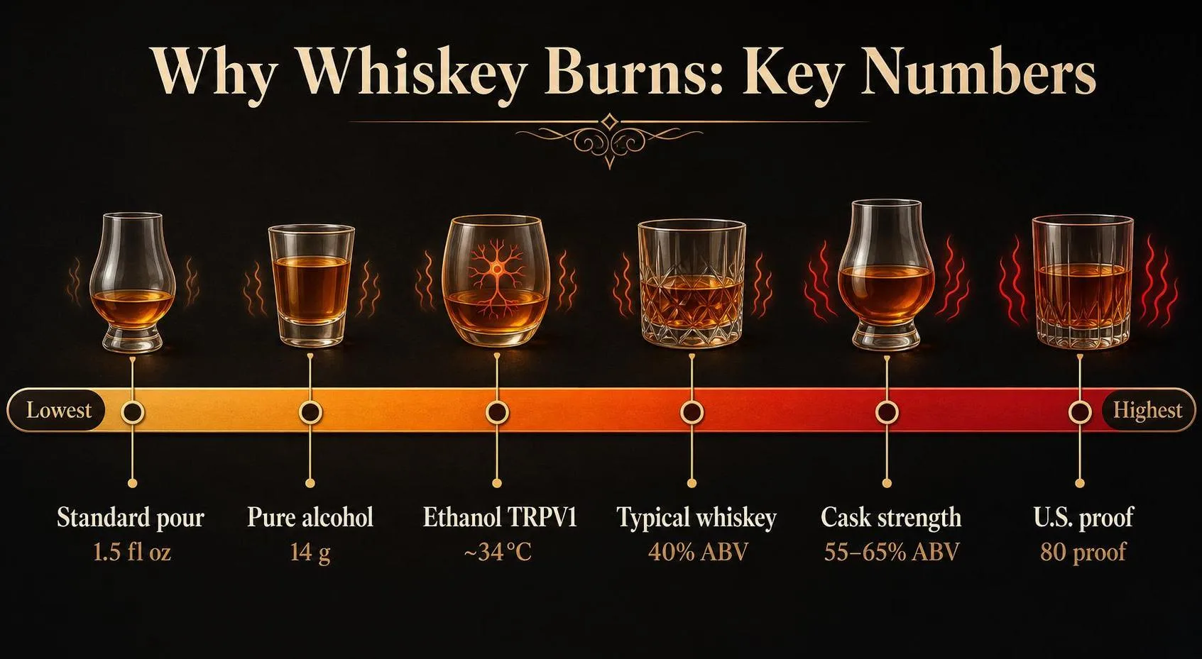 Why Whiskey Burns: Key Numbers — key facts at a glance