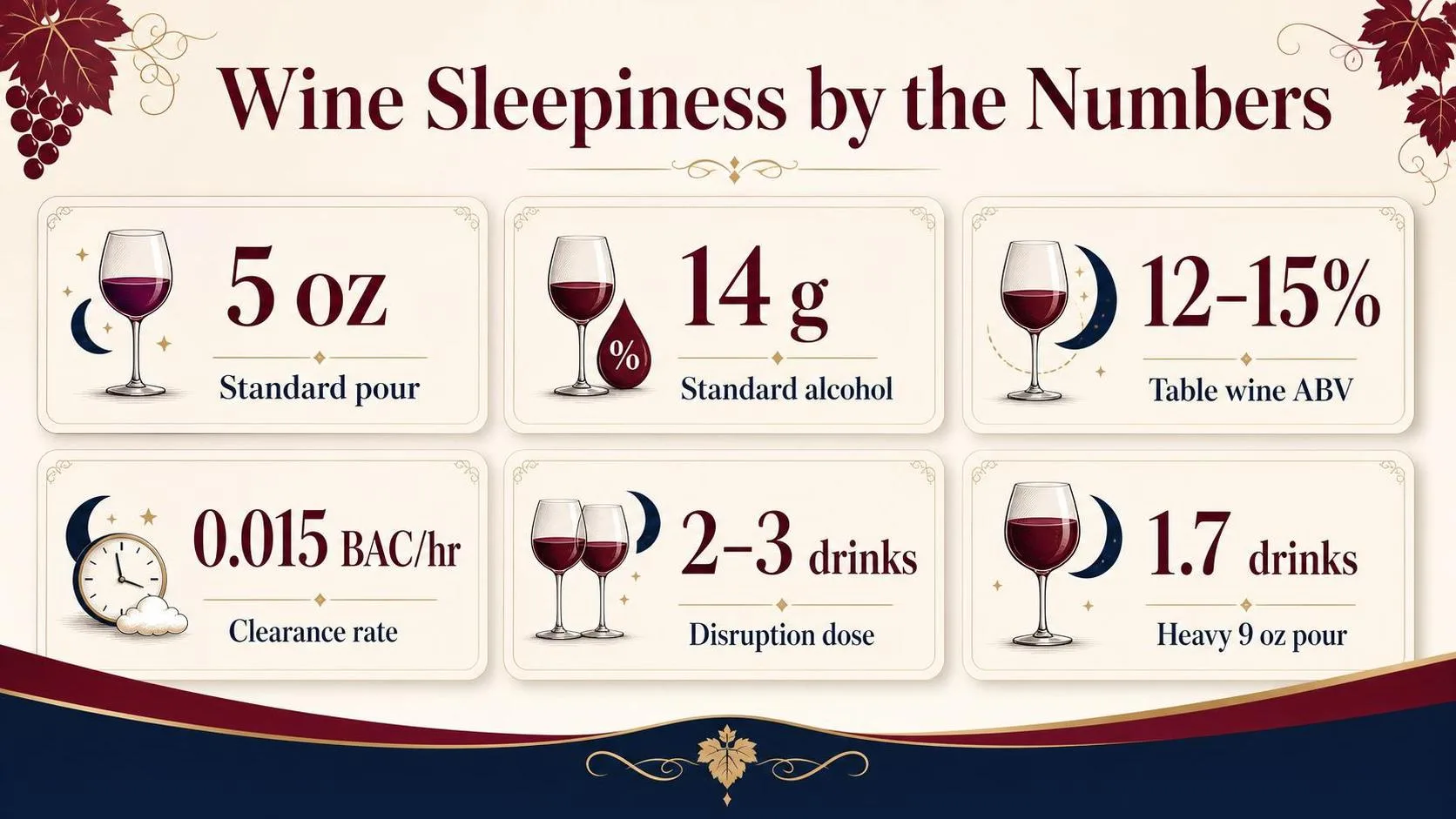 Wine Sleepiness by the Numbers — key facts at a glance