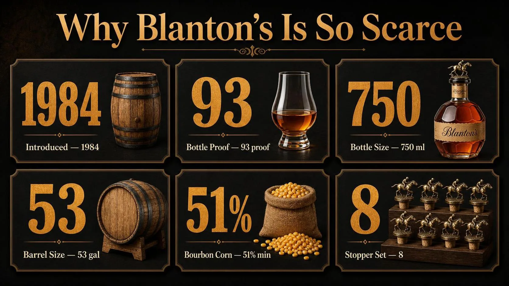 Why Blanton’s Is So Scarce — key facts at a glance