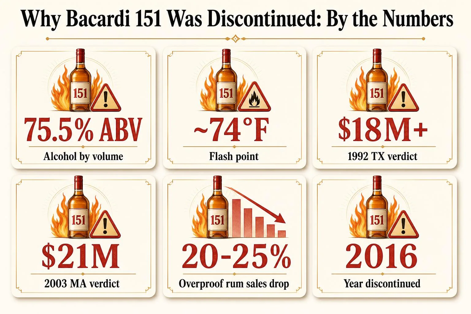 Why Was Bacardi 151 Rum Discontinued? 1 Why Bacardi 151 Was Discontinued: By the Numbers — key facts at a glance