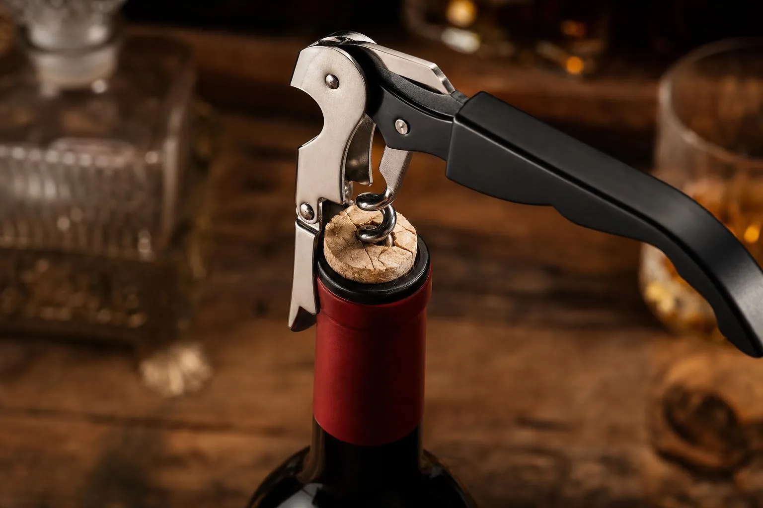 Wine Enthusiast 495 15 04 Wine Opener Review 2026 2 Close-up of the Wine Enthusiast 495 15 04 build quality, materials and finish during our review